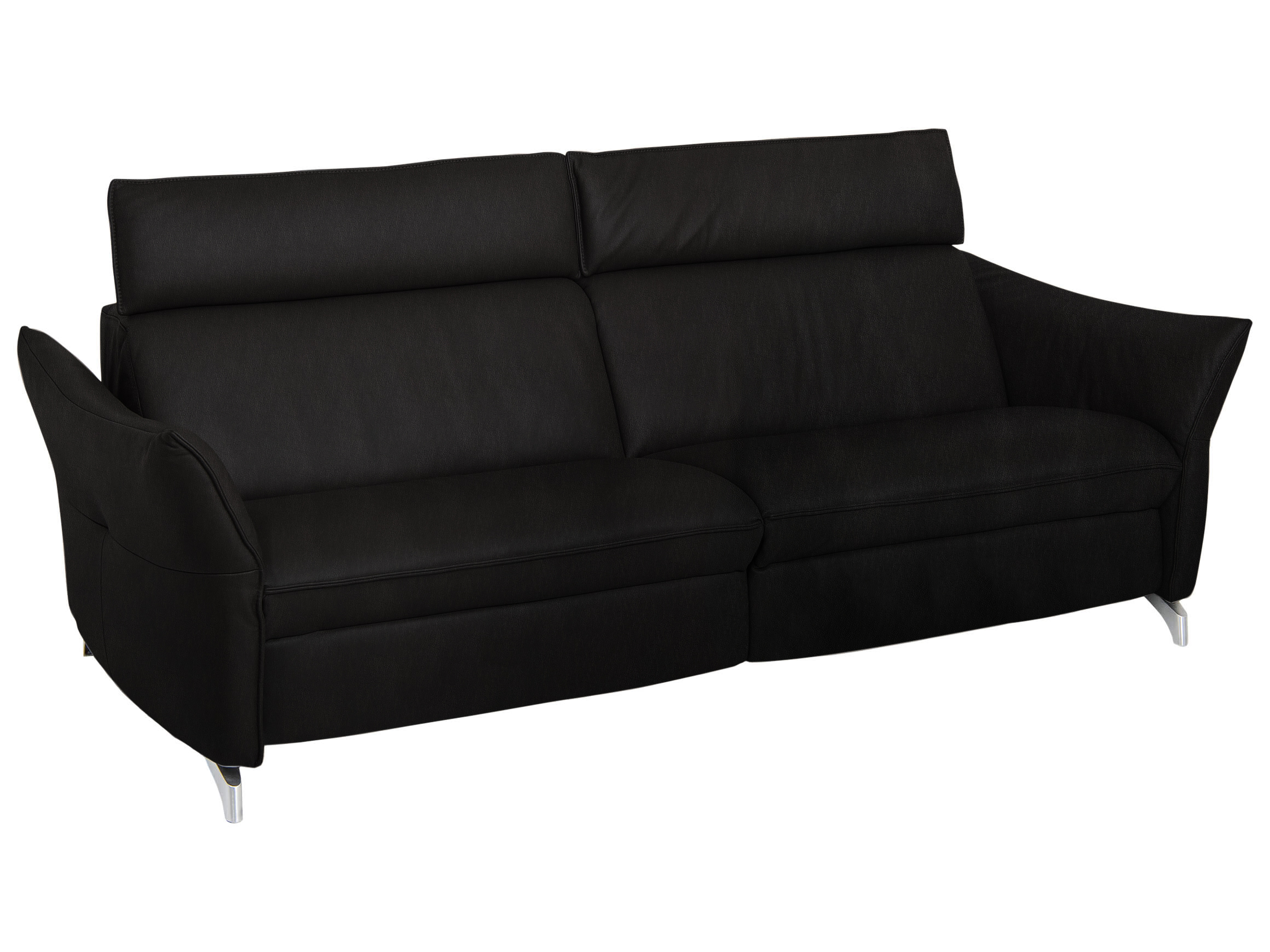 Catania Basic sofa W: 224 cm Himolla / Colour: charcoal / Material: Basic leather