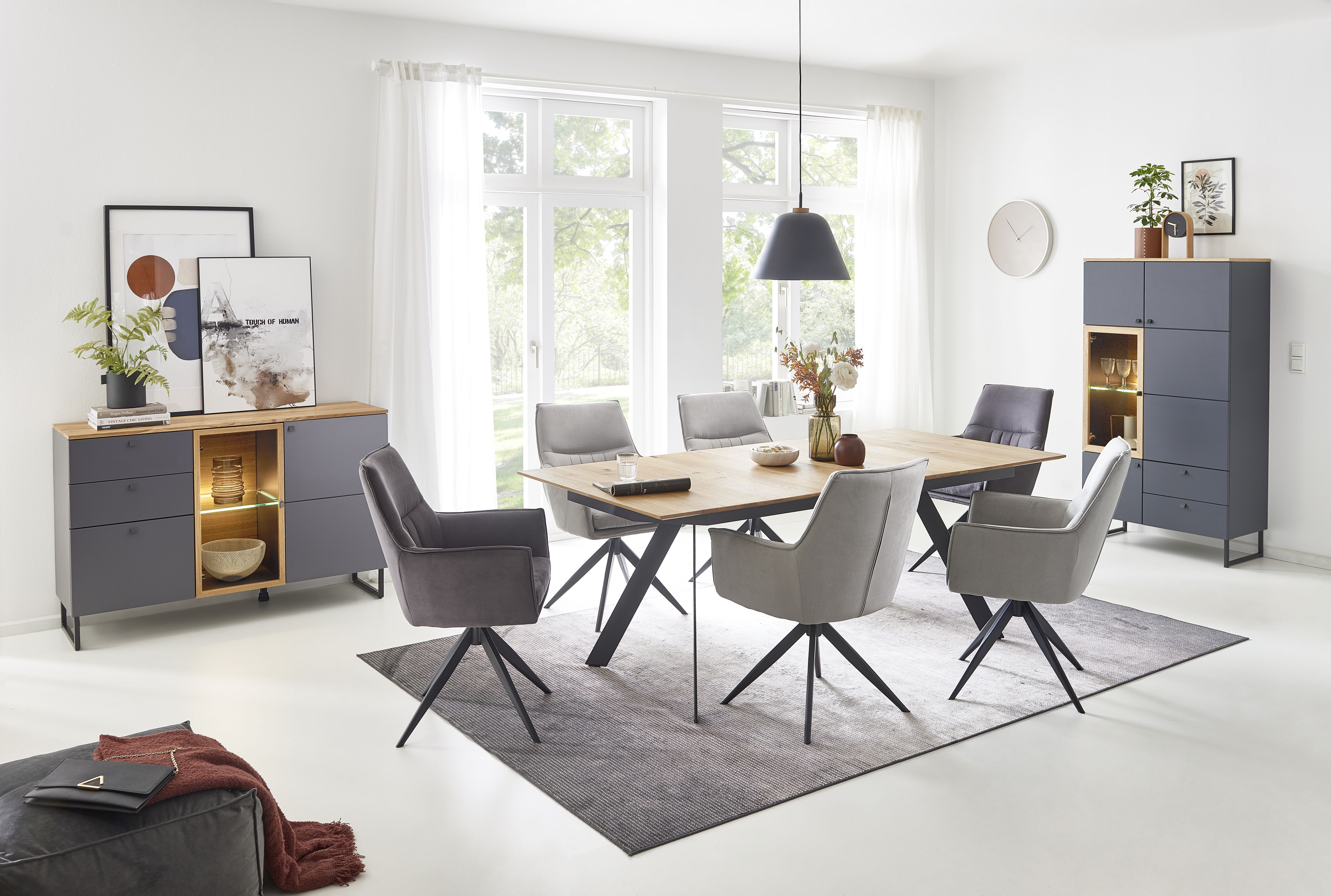 Highboard Lamont Niehoff / Farbe: Grau Schwarz