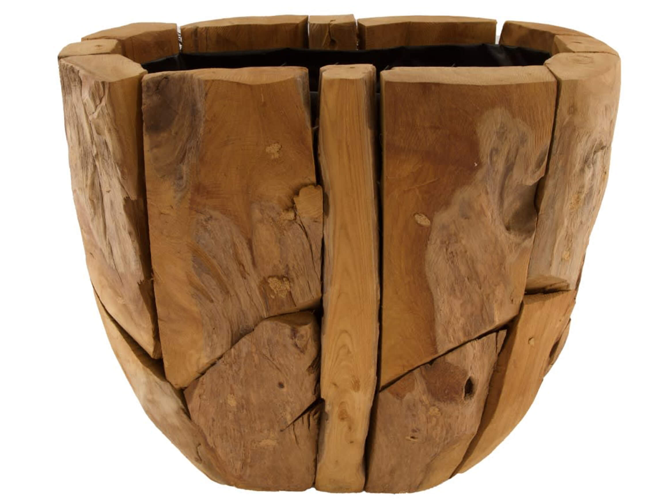 Pflanzengefäss Teakholz H: 36 cm Decofinder