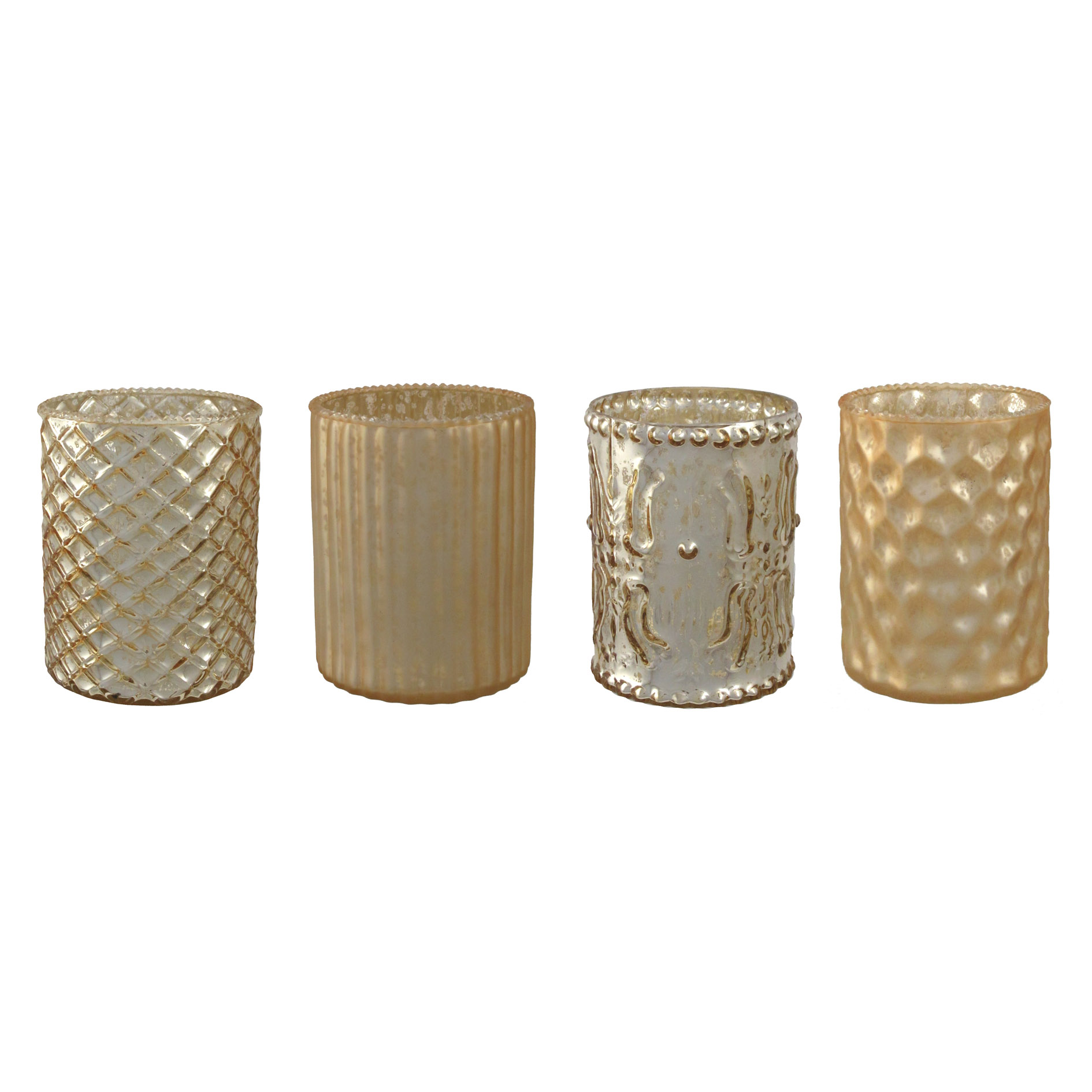 Windlicht Glas, Gold B: 10 cm Gasper / Farbe: