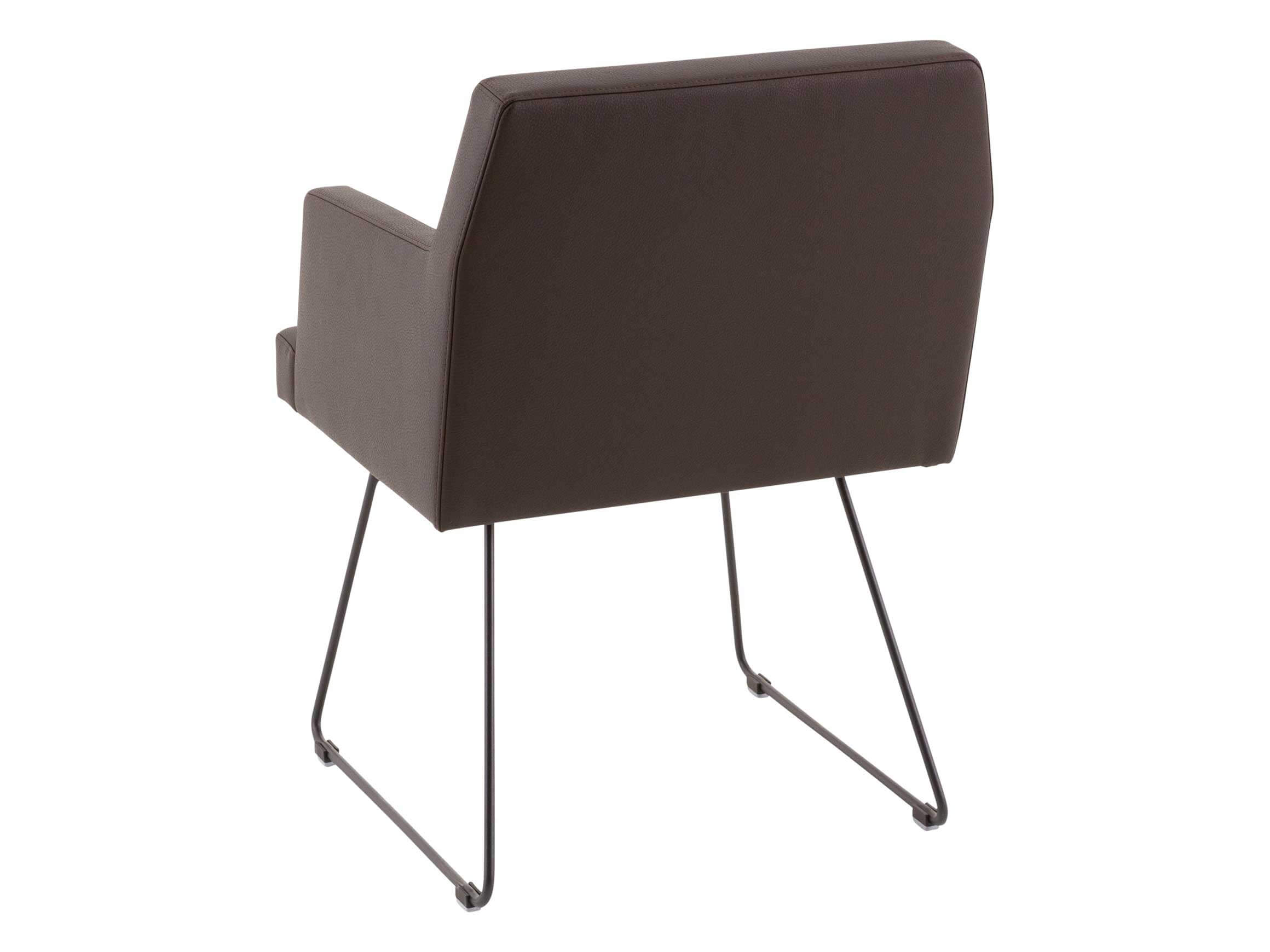 Mentira armchair, black textile leather, chair frame