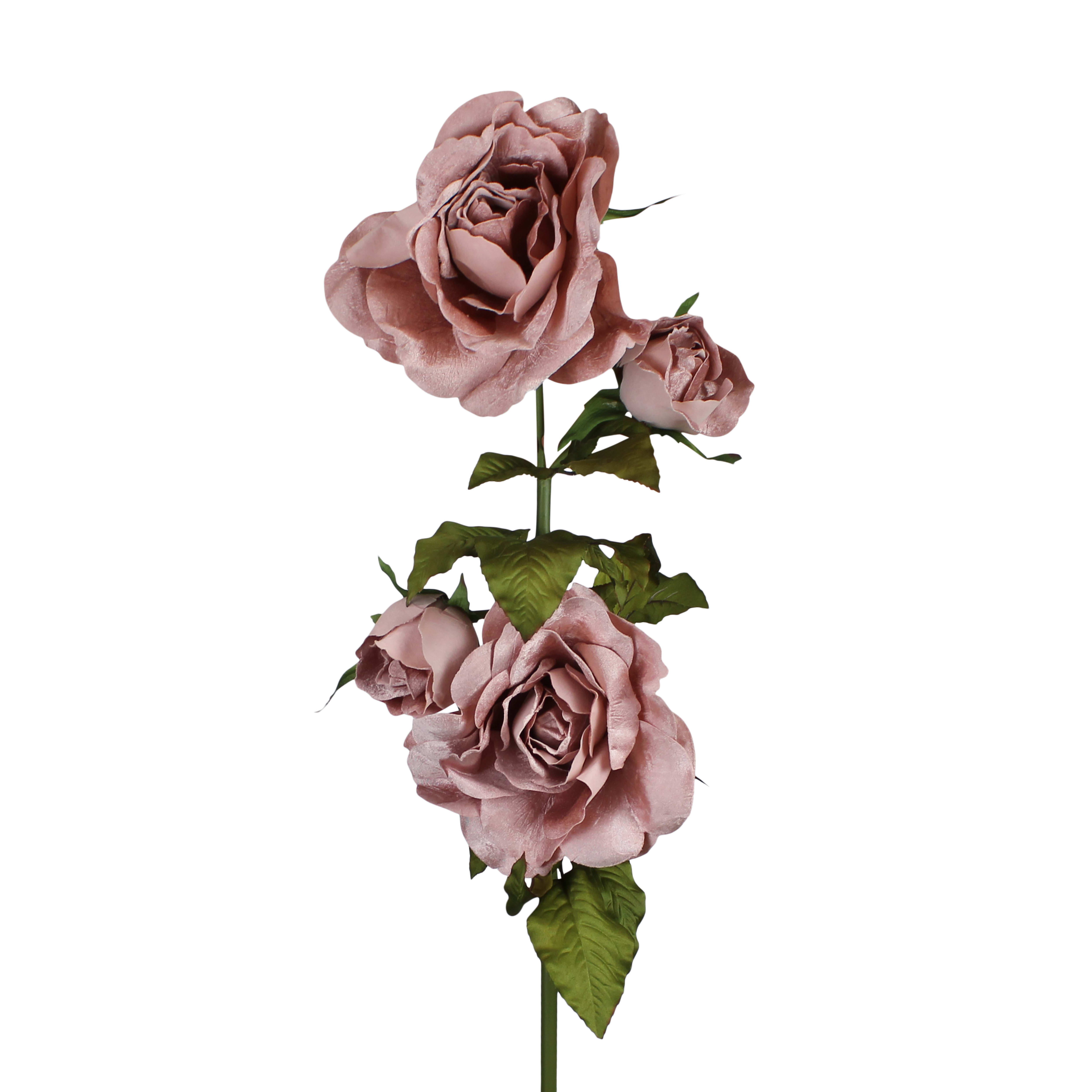 Decofinder Kunstblume Samtrose, Dunkelrosa  | Schubiger Möbel