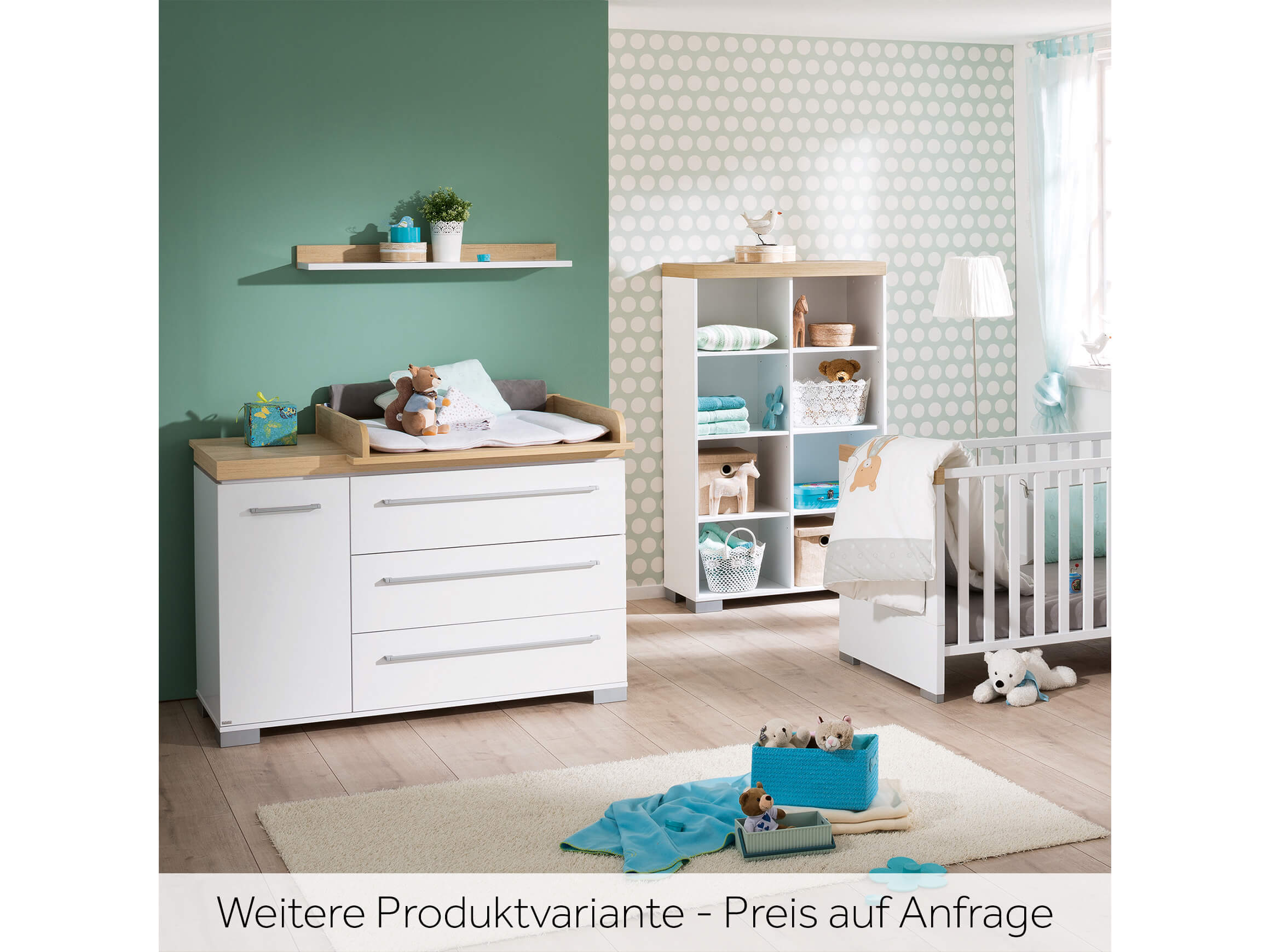 Kira wall shelf by Paidi / Colour: wood-coloured, white / Dimensions: 95 x 23 cm