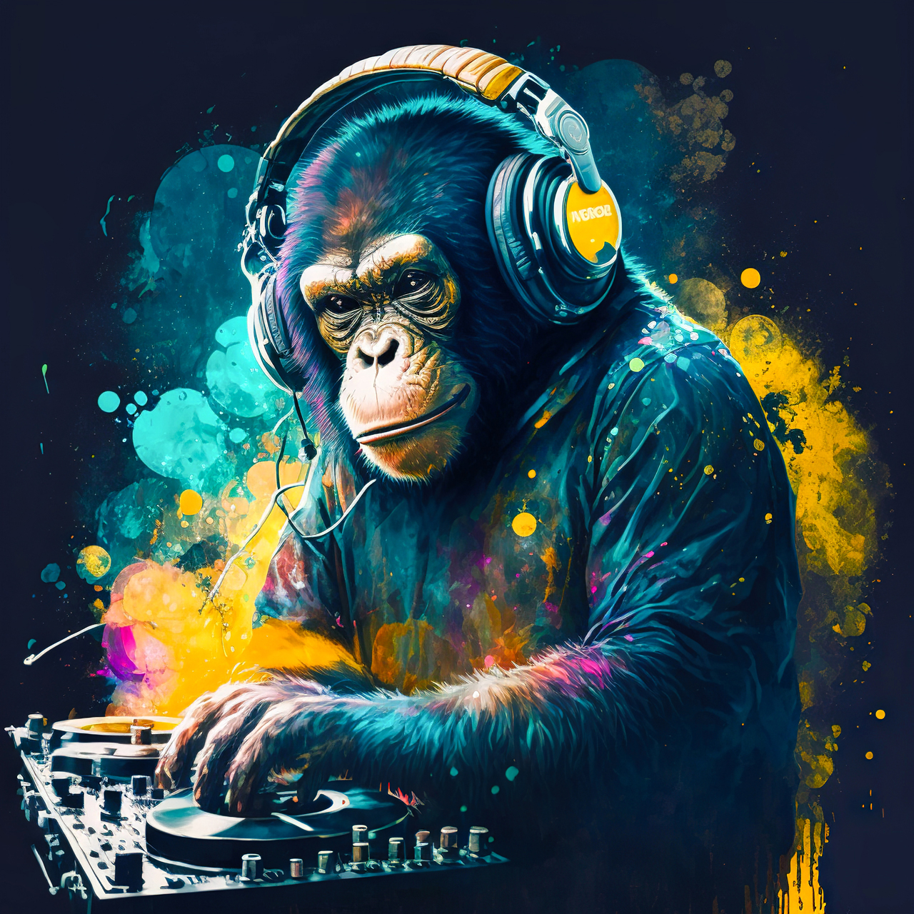 Canvas-Monkey dj-image LAND
