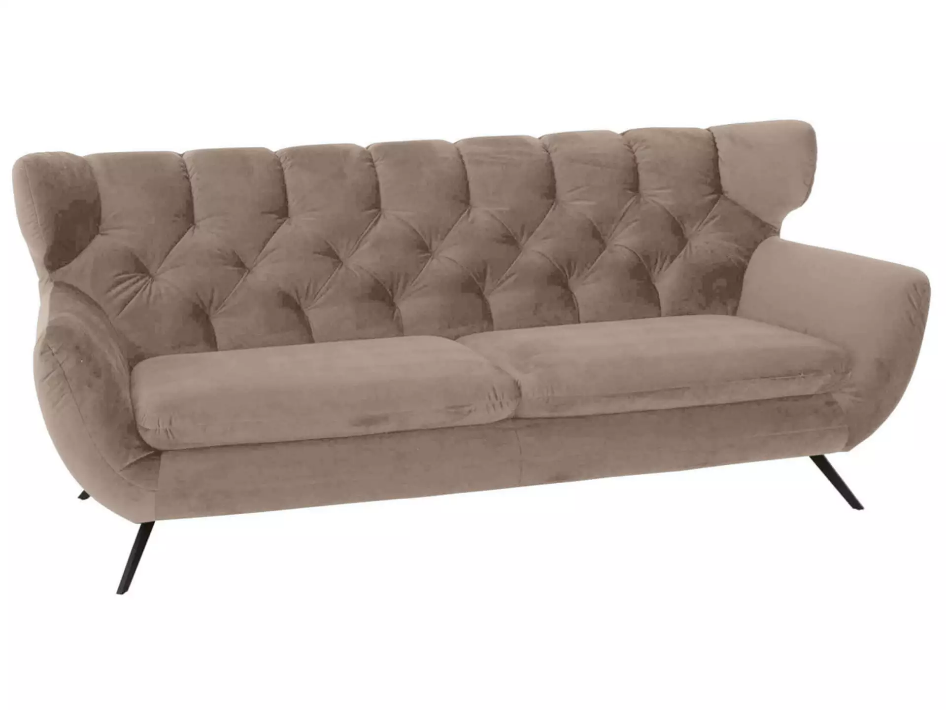 Sofa Sante fe Basic B: 225 cm Candy / Farbe: Asphalt / Material: Leder Basic