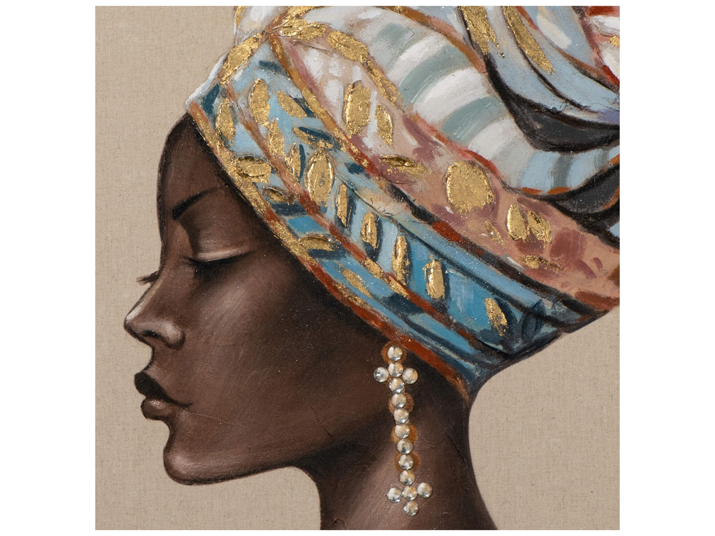 Bild Dunkle Schönheit mit Buntem Turban 2 image LAND