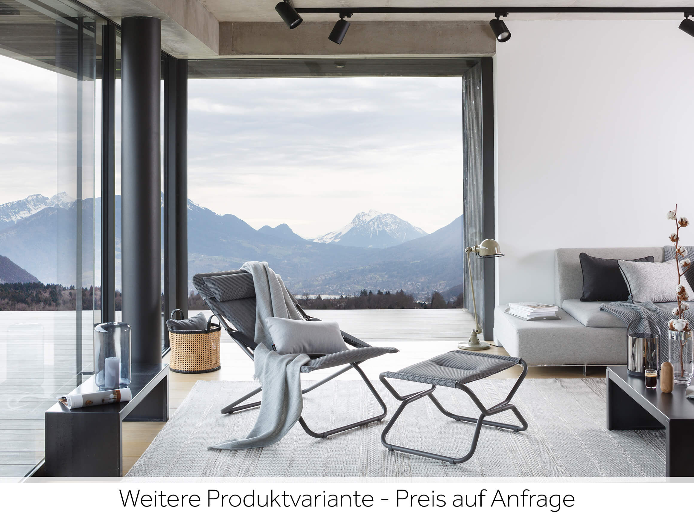 Next Lafuma footstool / Colour: dark grey