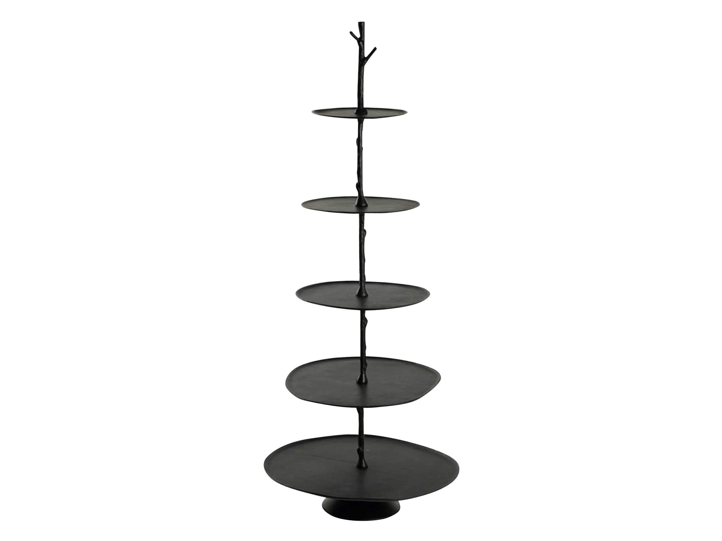 Edg Etagere Aluminium Schwarz H: 127 cm Schwarz | Schubiger Möbel