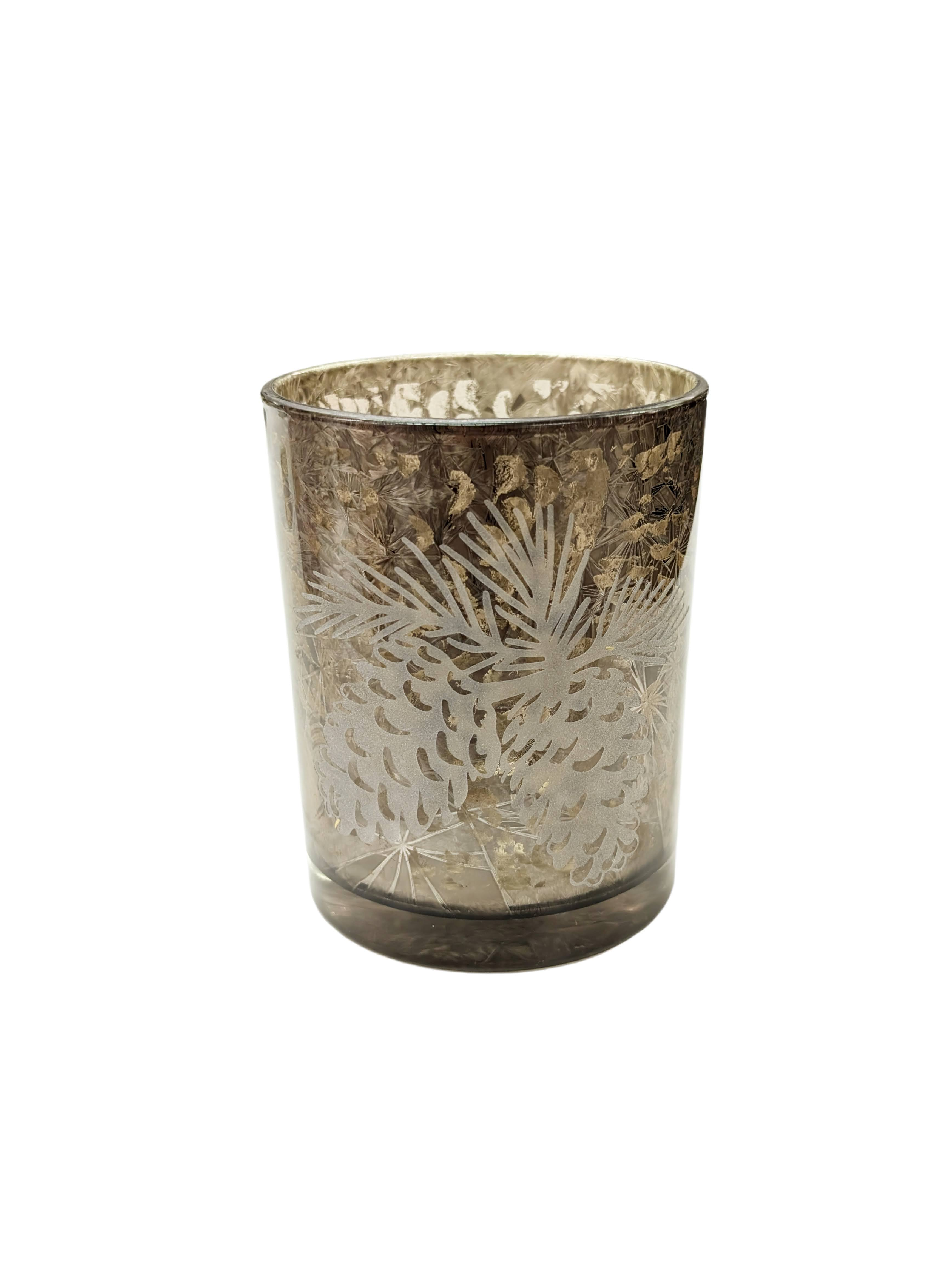 Windlicht Goldzapfen m Glas H: 12 cm Decofinder