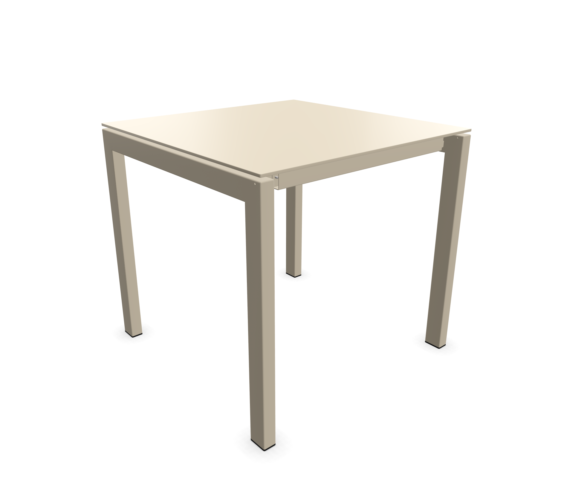 Lucerne square garden table from Schaffner / Colour: Pastel sand / Size: 80 x 80 cm