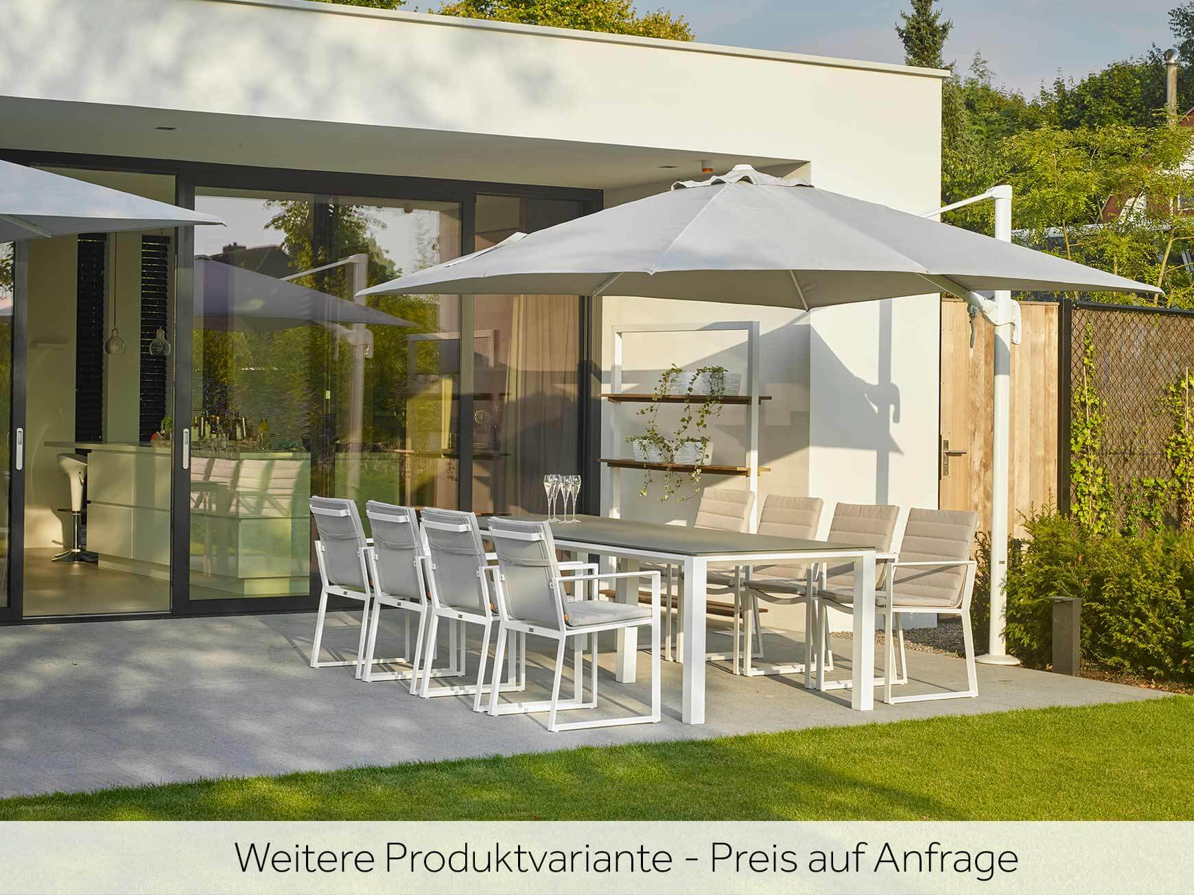 Sonnenschirm, Lava, Grau, Spuncrylic, BxT: 300 x 300 cm