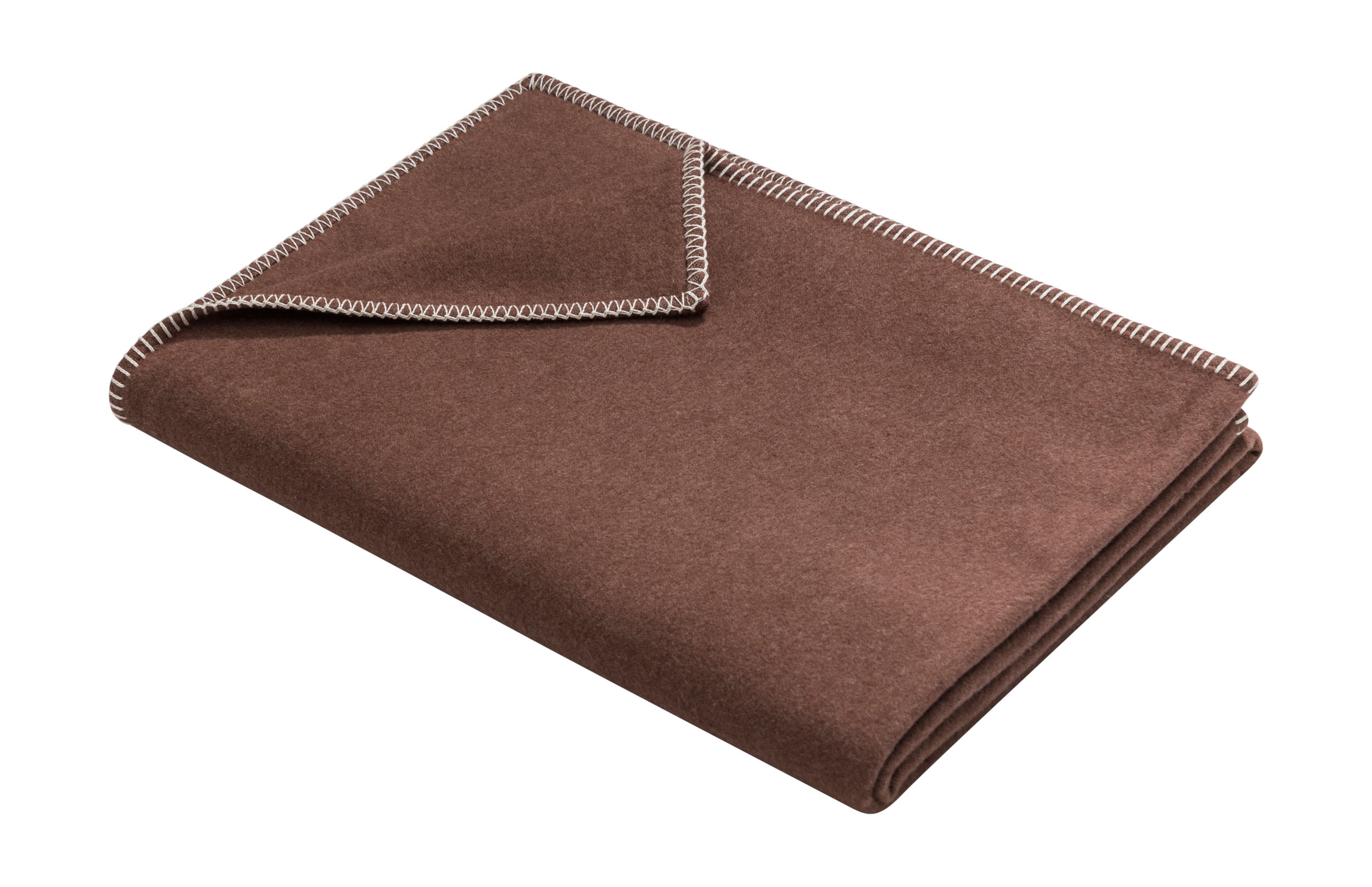 Plaid Sylt Uni Sander AG / Farbe: Mahagoni