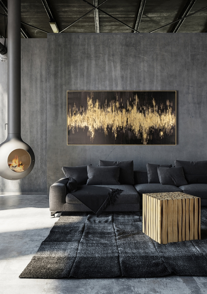 Bild Goldstrahlen image LAND / Farbe: Schwarz-Gold