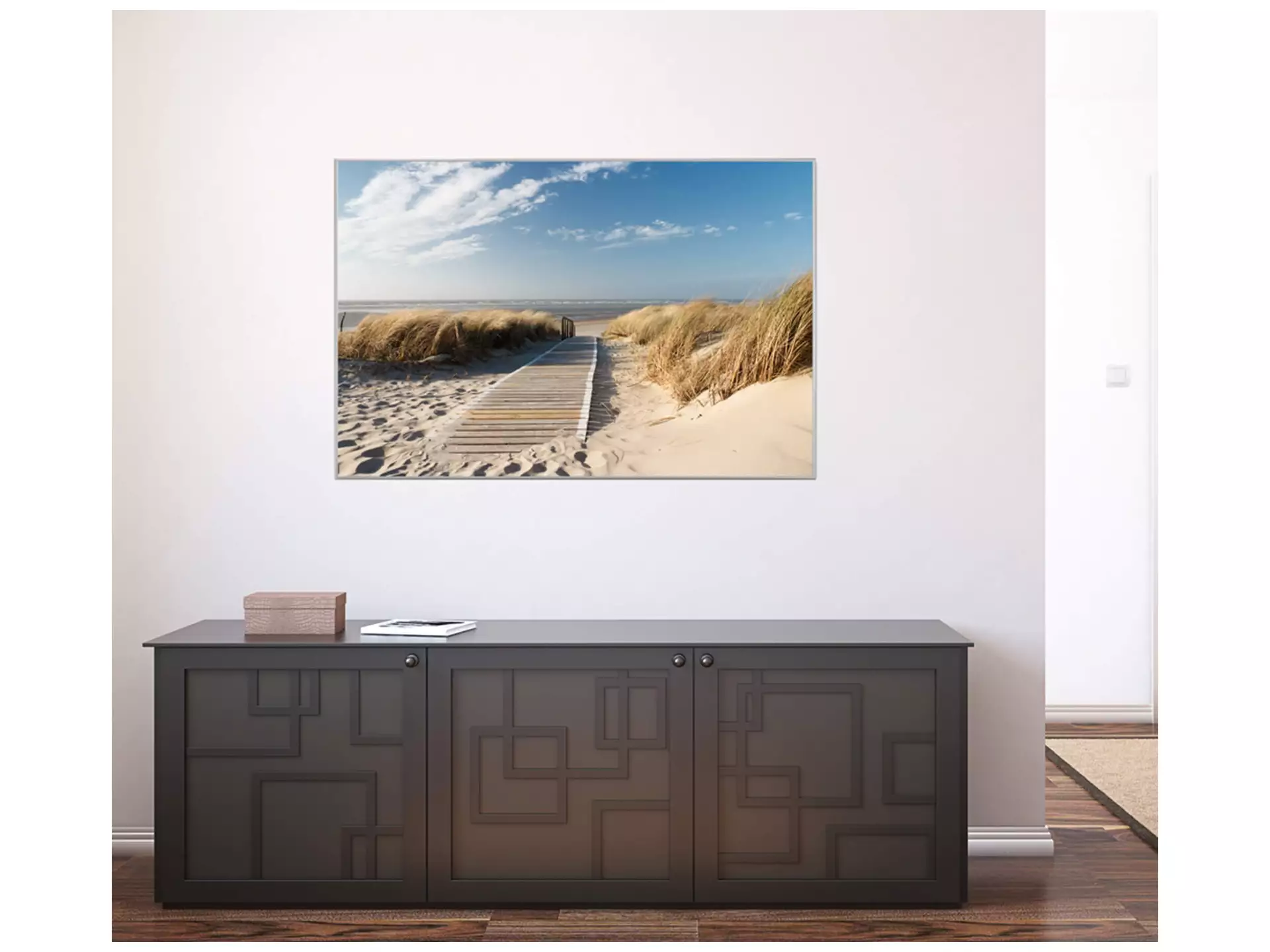 Digitaldruck auf Acrylglas Holzweg Zum Meer 1 image LAND / Grösse: 150 x 100 cm