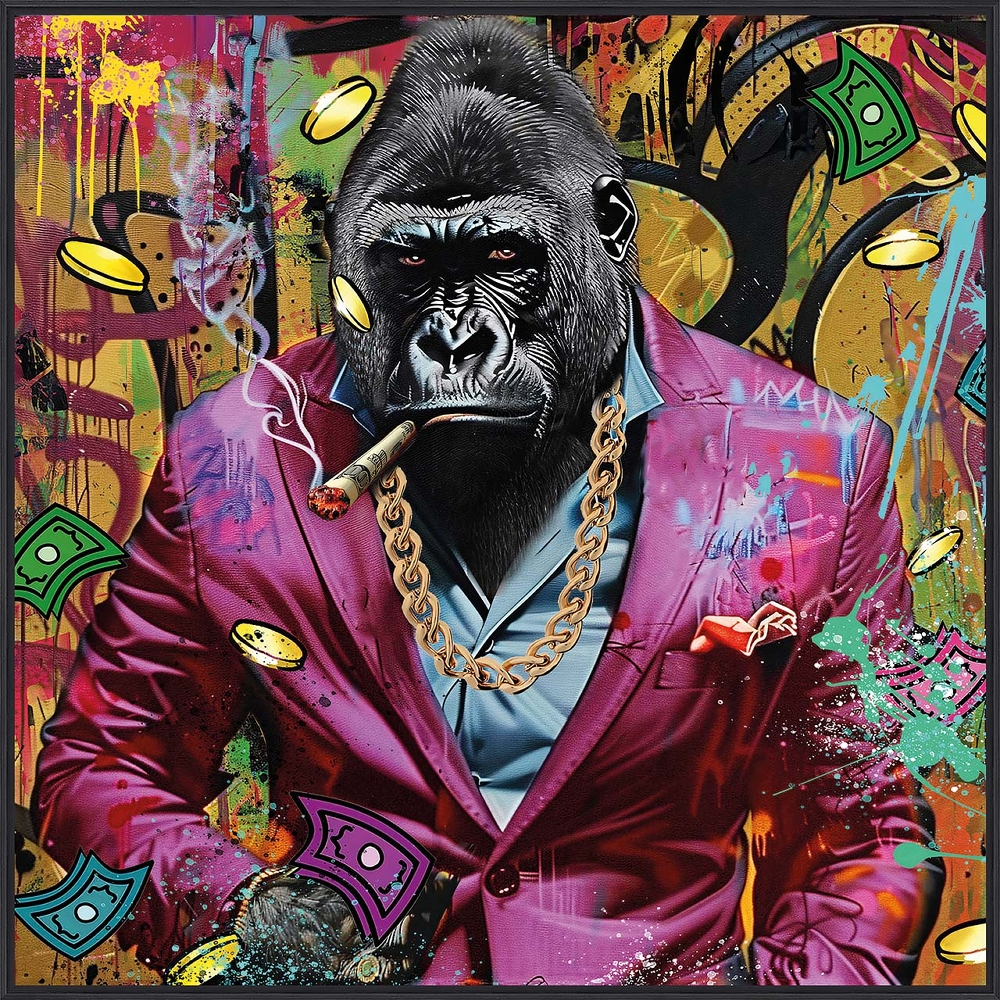 Gemälde-Gentleman Pink Gorilla-image LAND