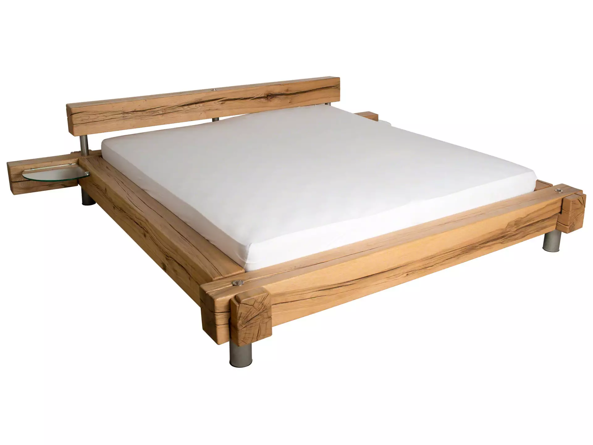Bett Das Bett, Sumpfeiche Massiv, Liegefläche 180x200 cm