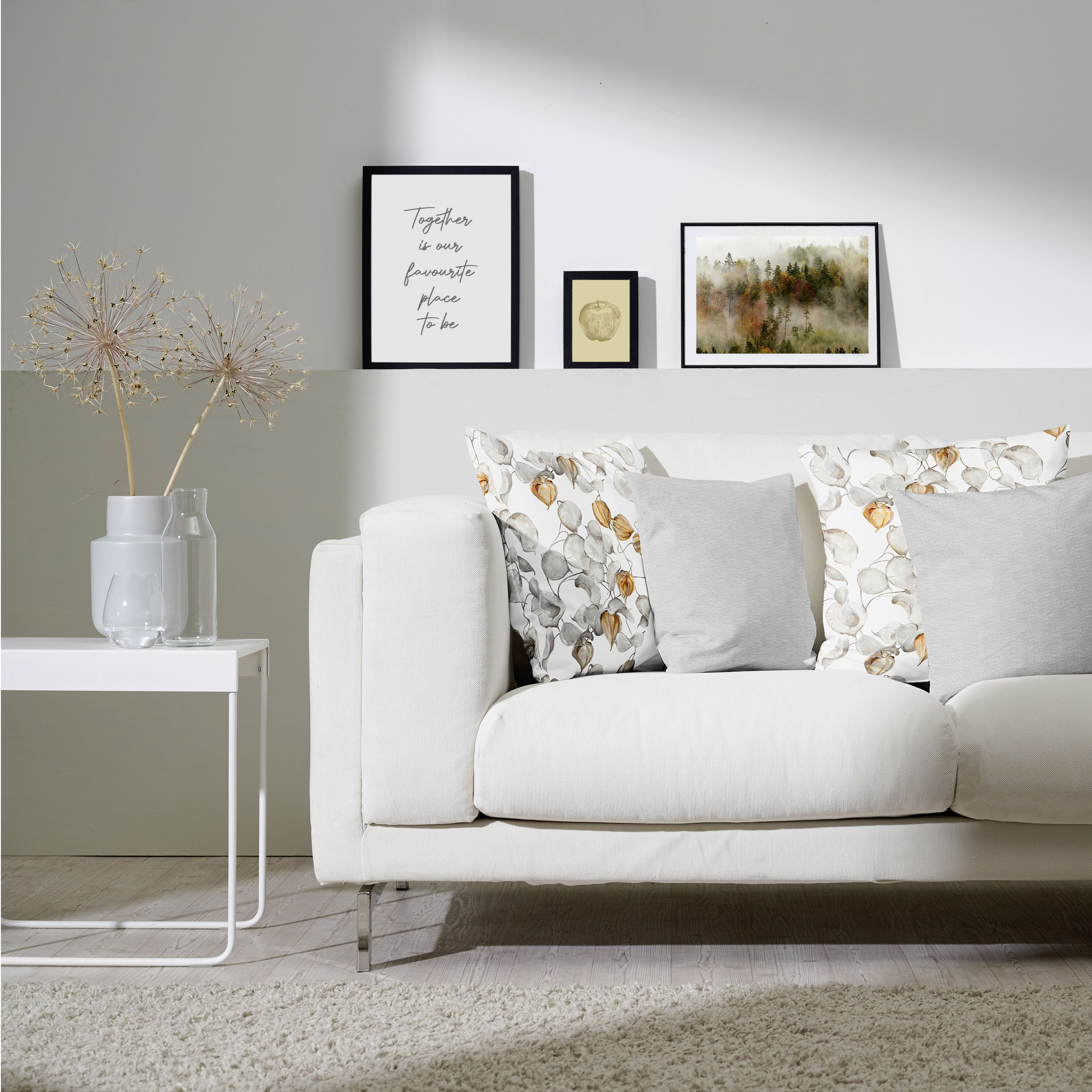 Kissenhülle Physalis, Natur 50x50 cm Apelt / Grösse: 50 x 50 cm