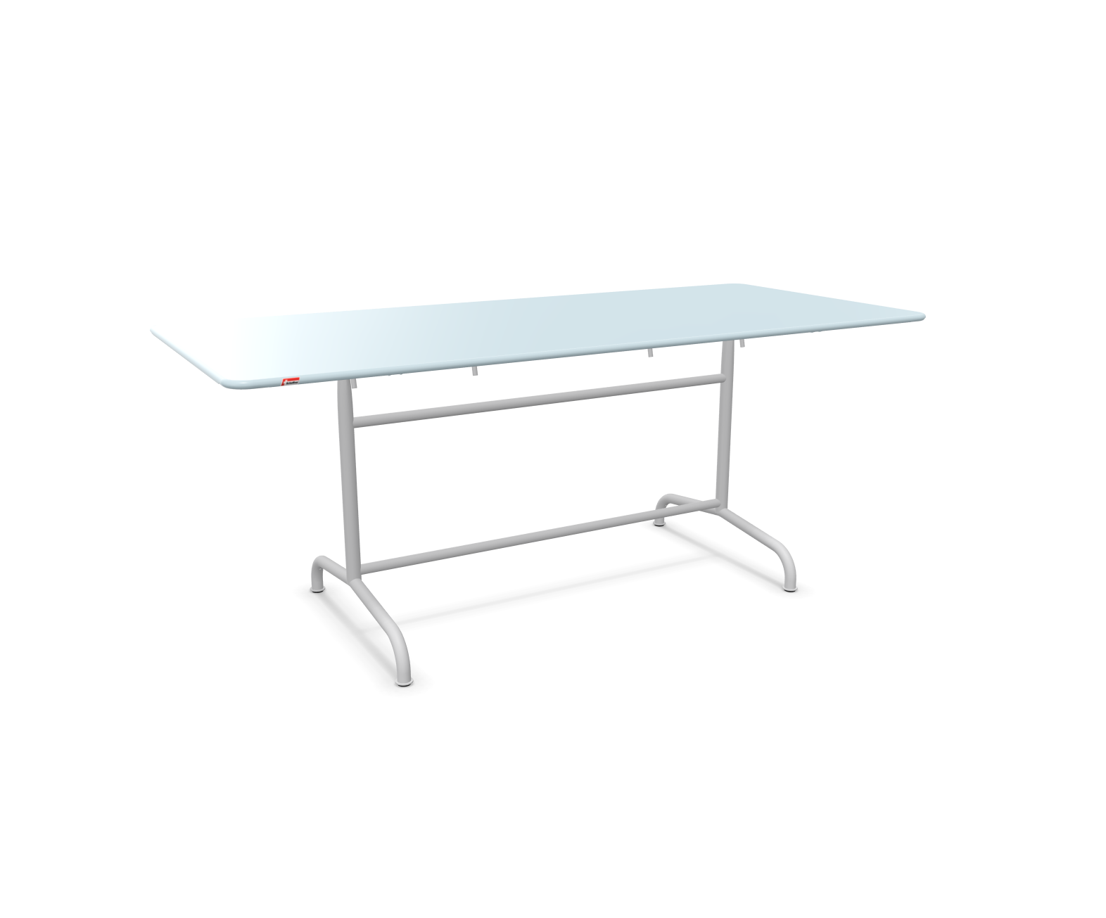 Metall-Tisch Rigi von Schaffner / Farbe: Pastellblau / Grösse: 180 x 80 cm