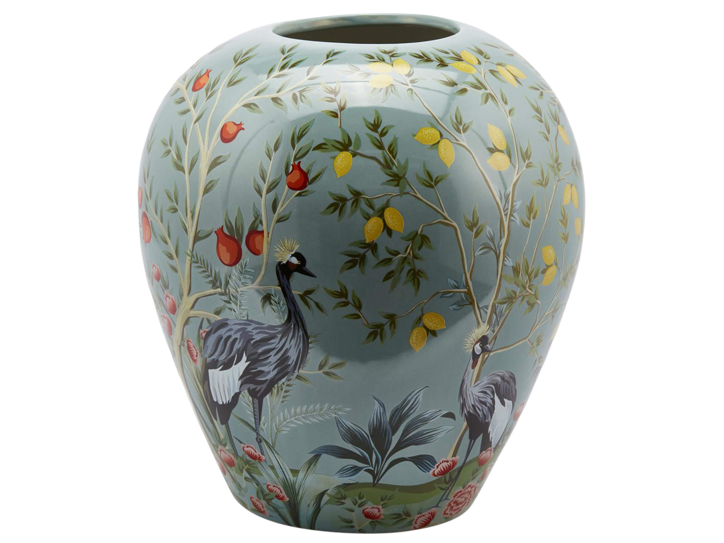 Vase Fasan Hellbau H: 40 cm Edg