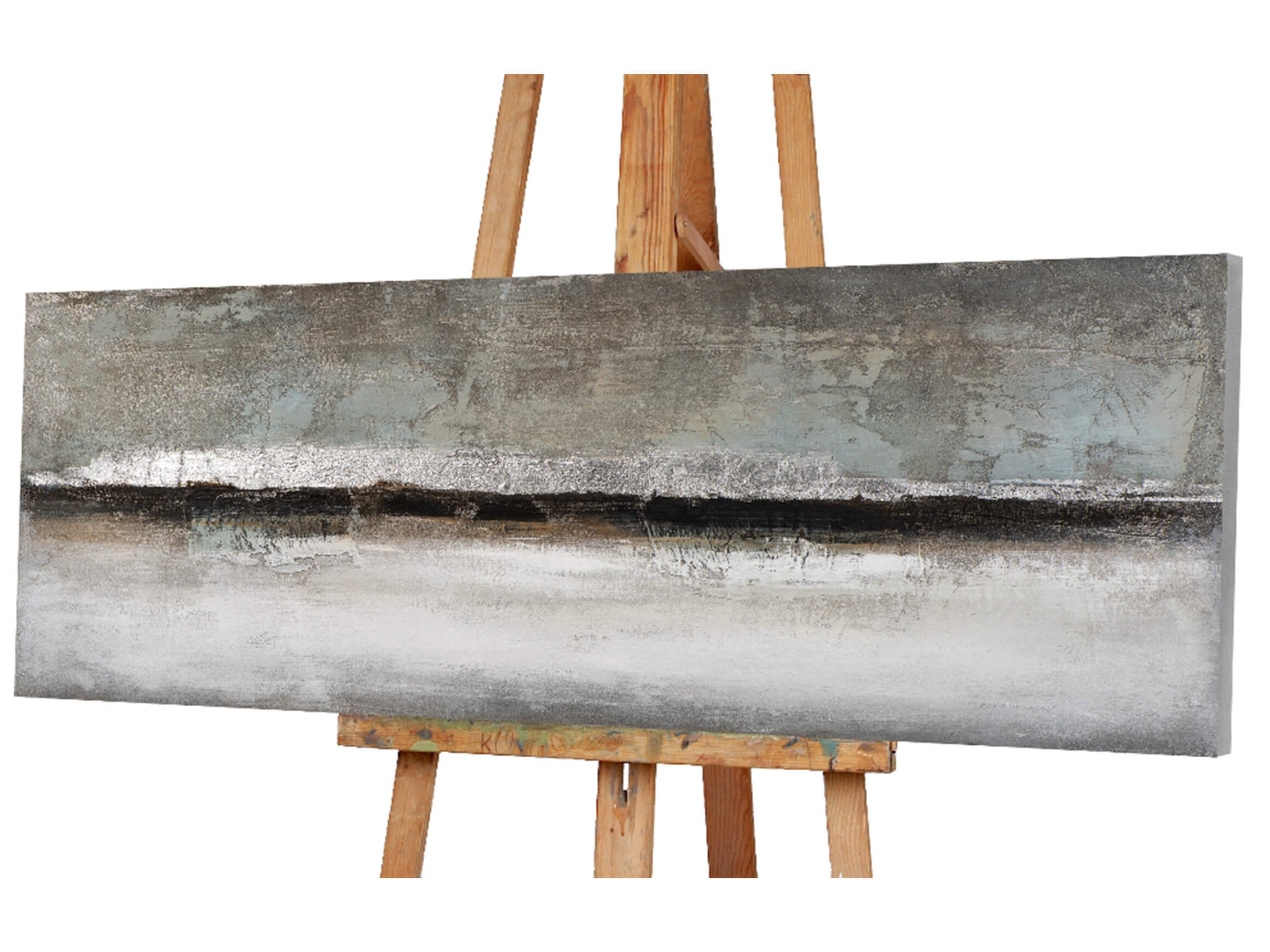 Bild Abstrakte Farbkomposition in Grau und Silber image LAND