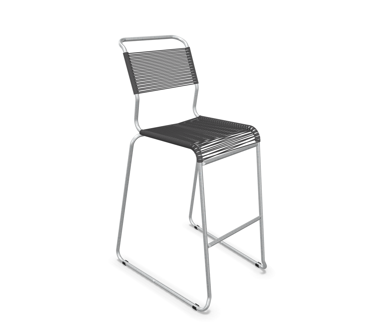 Bar-Kufen-Spaghettistuhl Säntis Feuerverzinkt von Schaffner / Farbe: Anthrazit / Grösse: 56 x 64 cm