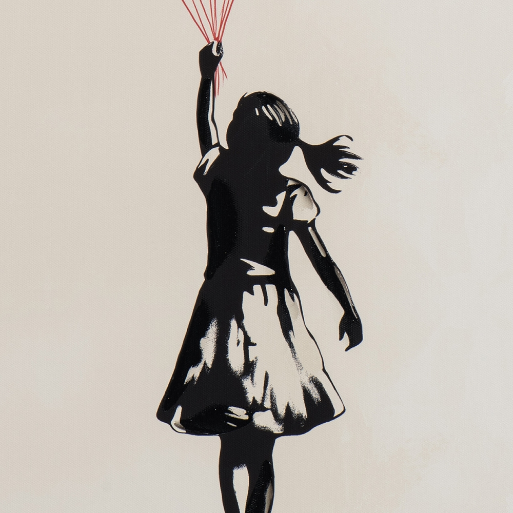 Bild Flying Ballon Girl image LAND / Grösse: 90 x 60 cm