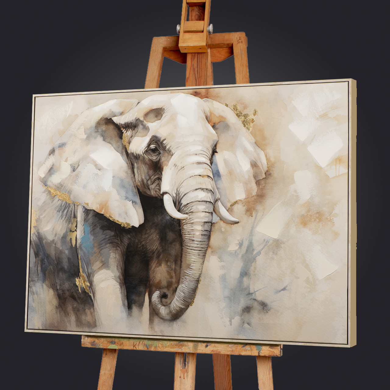 Gemälde-Grey Coloured Elephant-image LAND