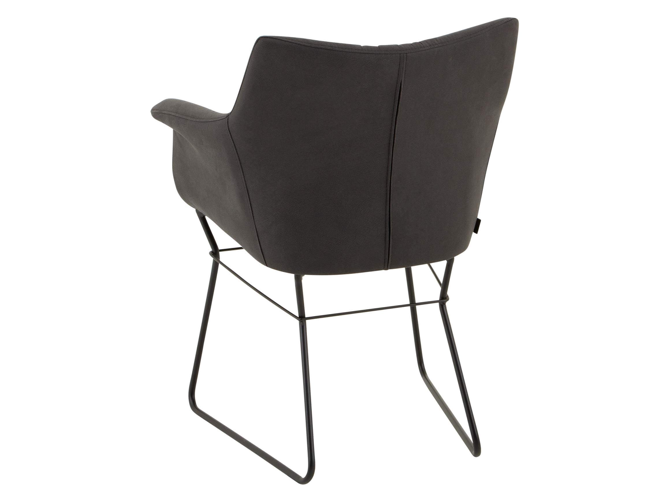 Stuhl Losone Kufe Niehoff / Farbe: Anthrazit / Material: Microfaser