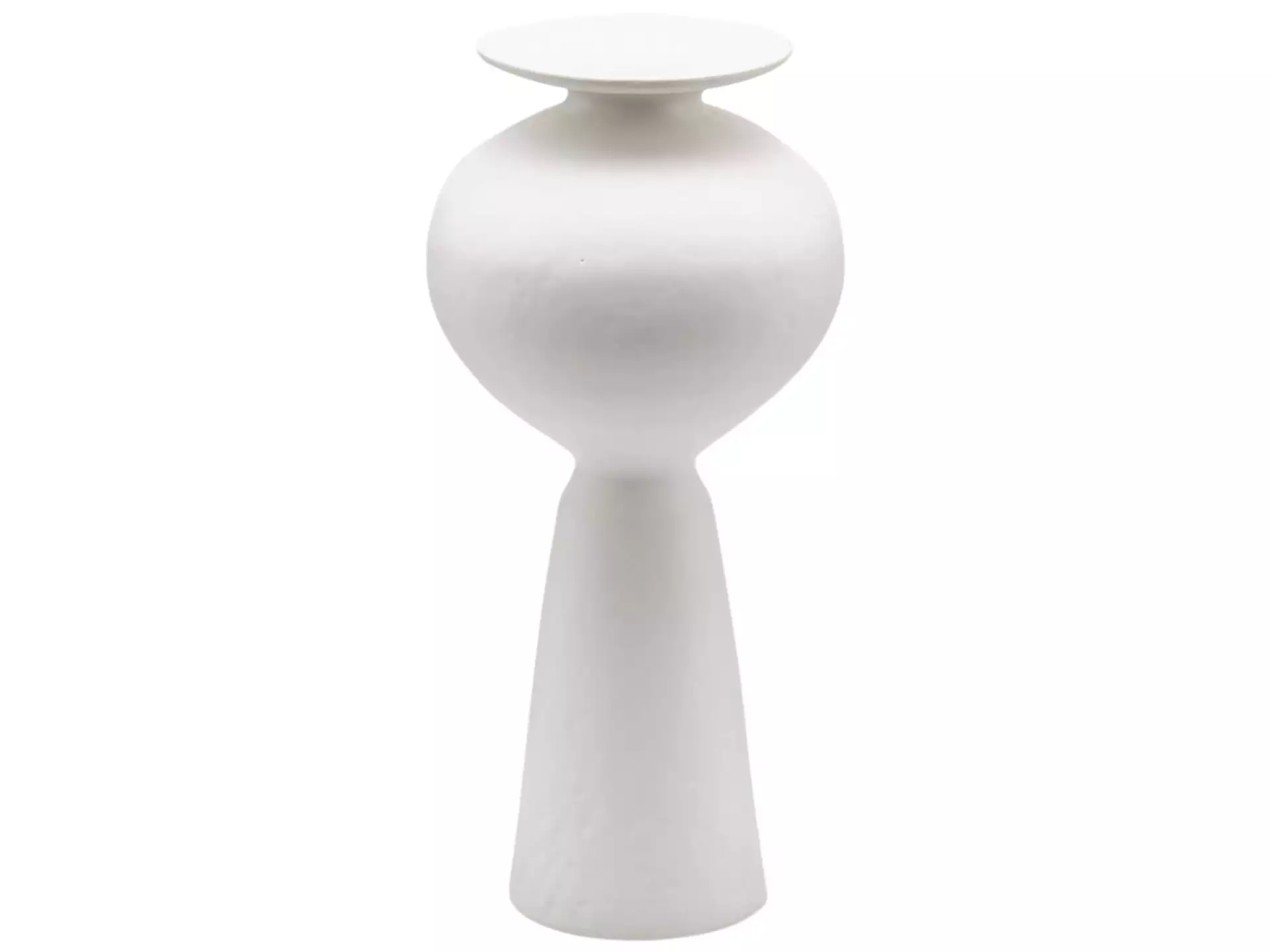 Vase Keramik Weiss H: 39 cm Edg / Farbe: Weiss