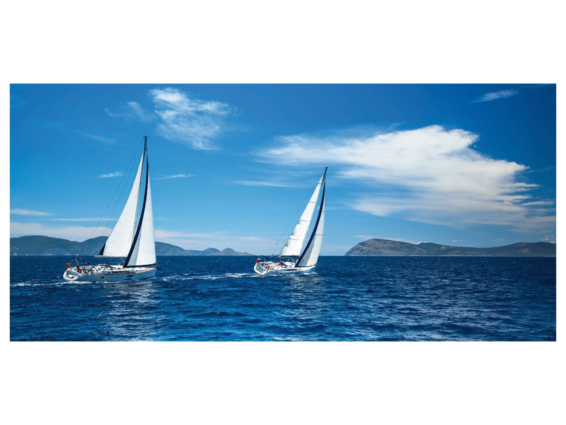 Digitaldruck auf Acrylglas Segelschiffe image LAND / Grösse: 140 x 66 cm
