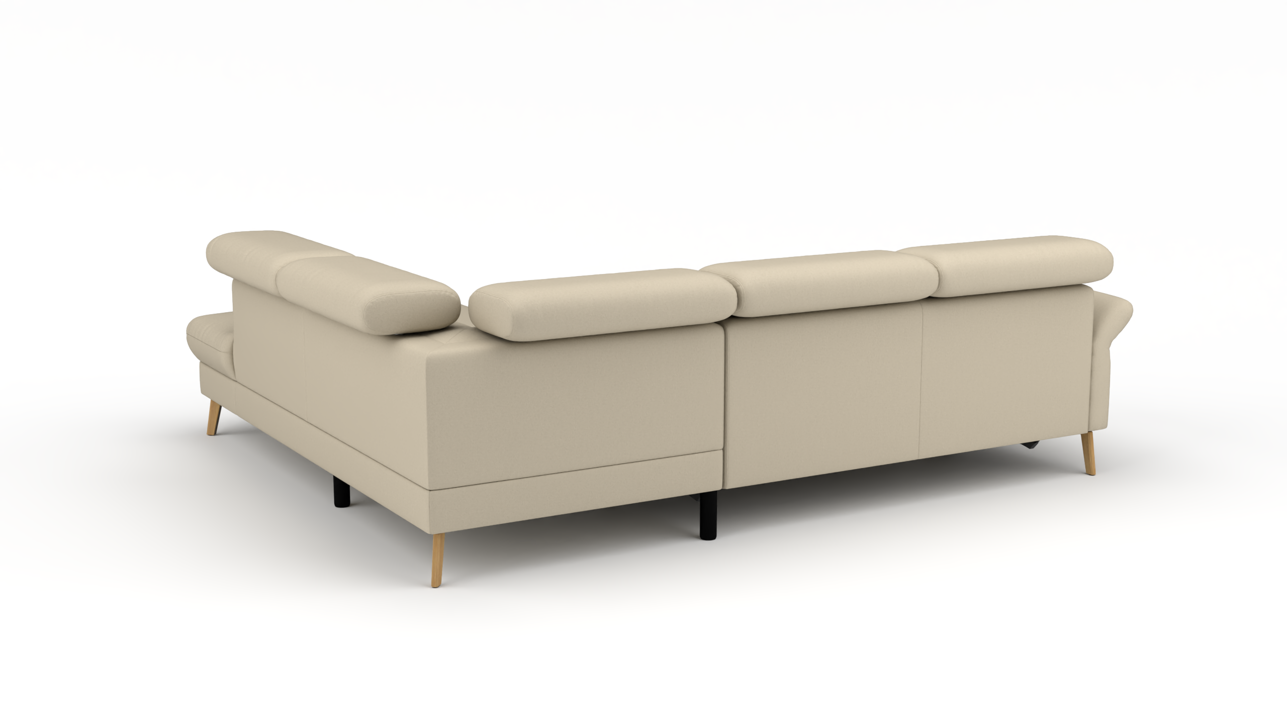 Ecksofa rechts Mars UrbanDesign / Farbe: Beige / Bezugsmaterial: Stoff
