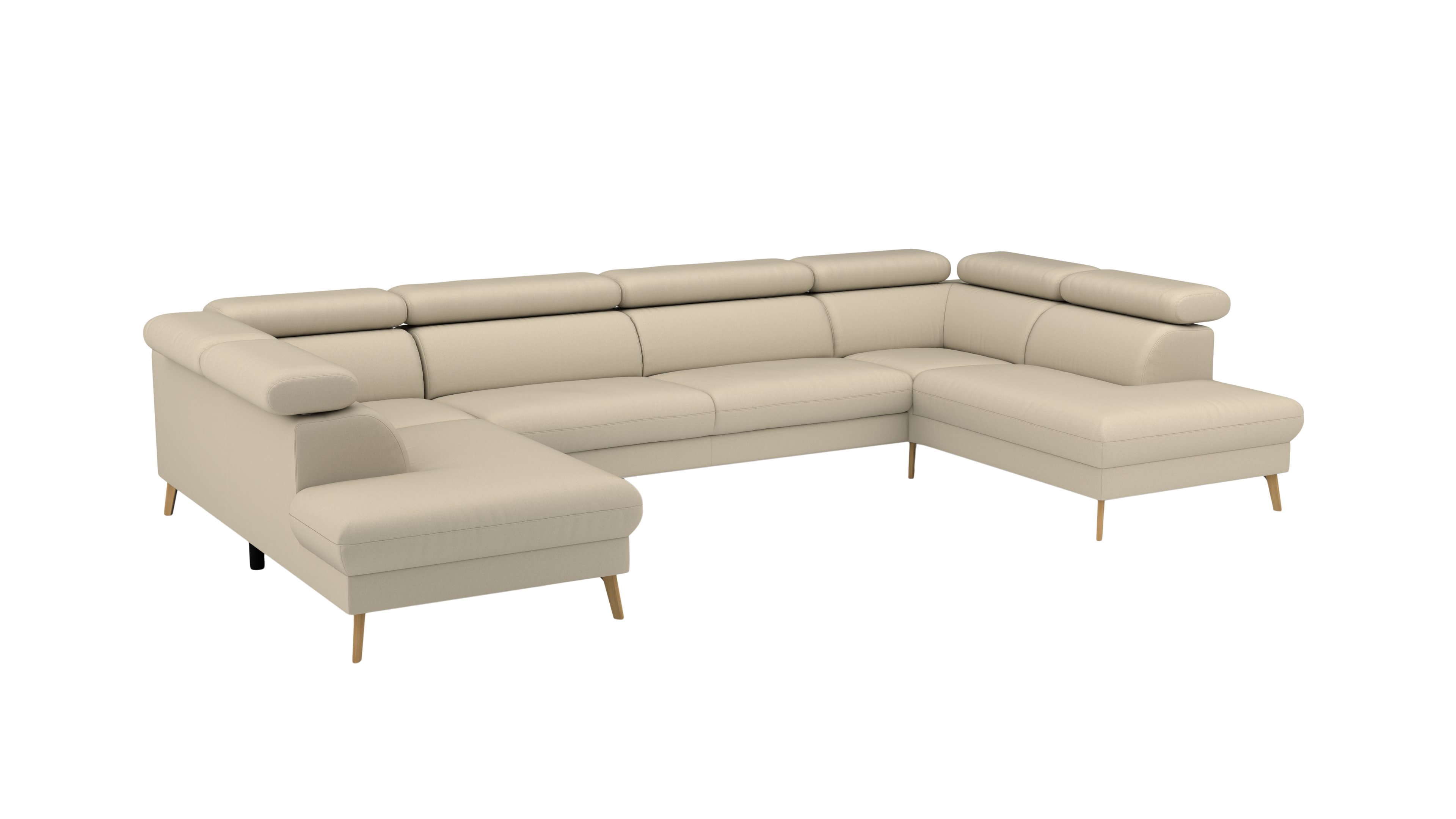 Wohnlandschaft #1 Mars UrbanDesign / Farbe: Beige / Bezugsmaterial: Stoff