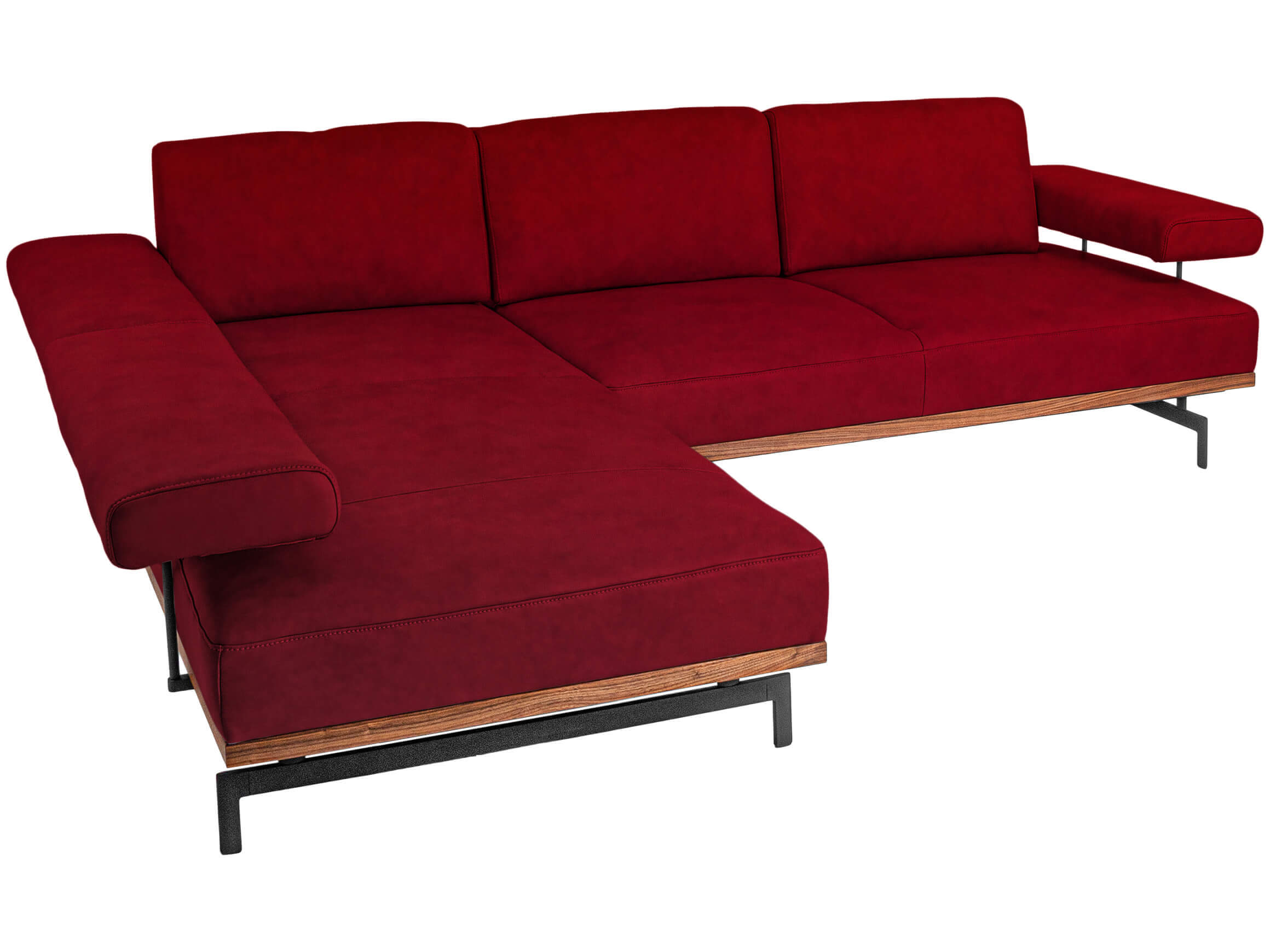Ecksofa 24/7 (8106) Basic Himolla / Farbe: Rosso / Material: Leder Basic