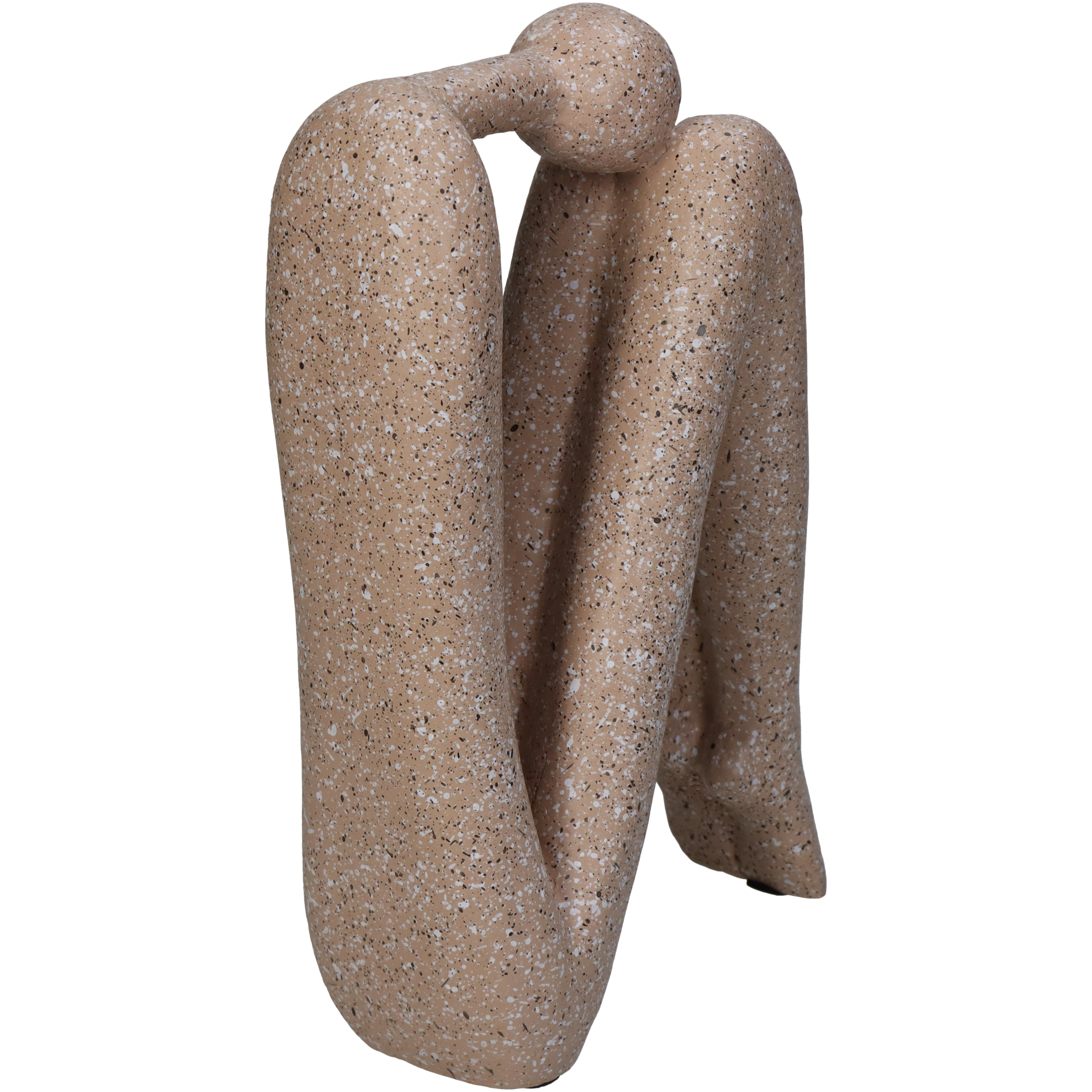 Figurine humaine Assise, Beige H : 20 cm Kersten