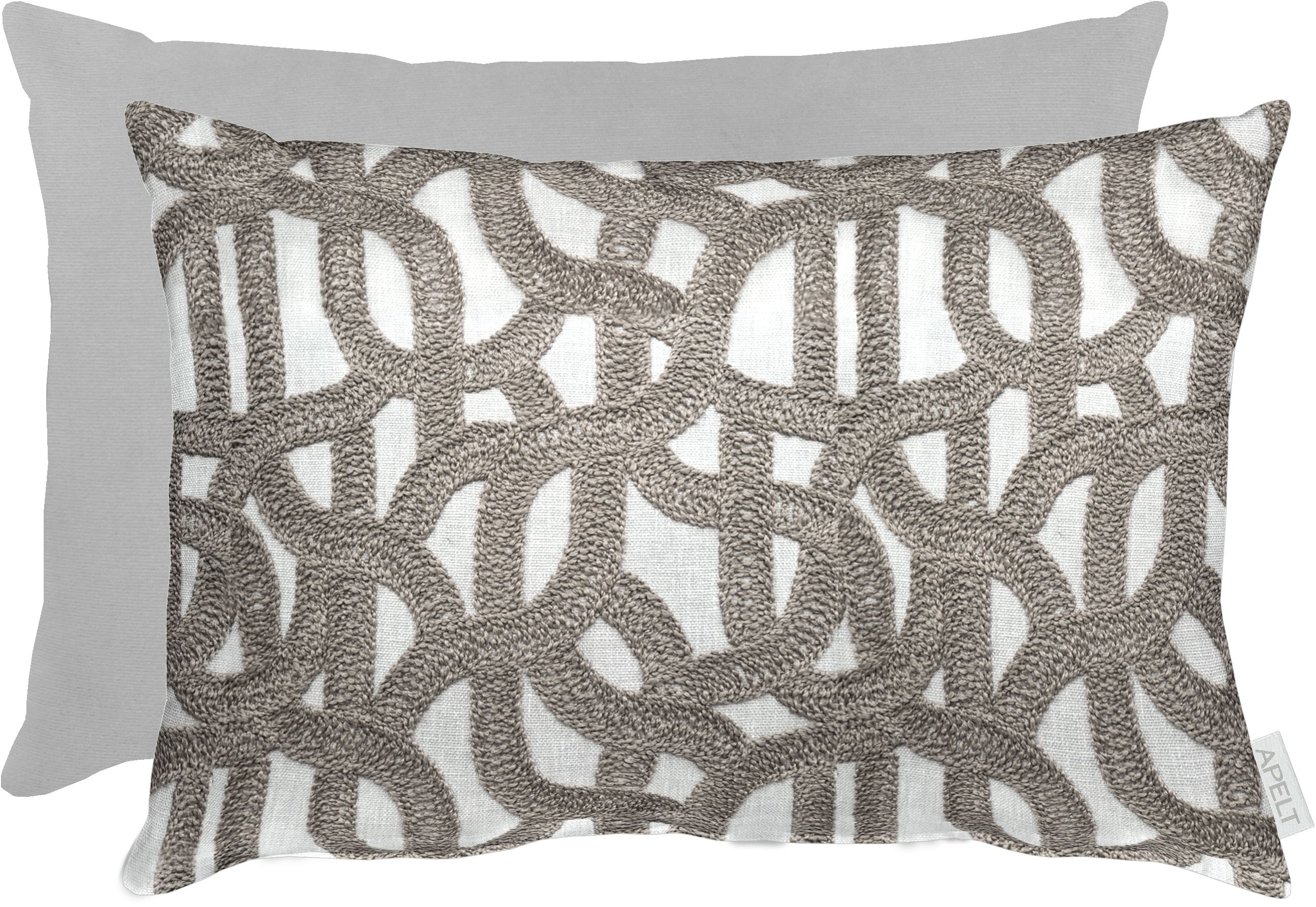 Kissenhüllen Rafia, Grau B: 35 cm Apelt"