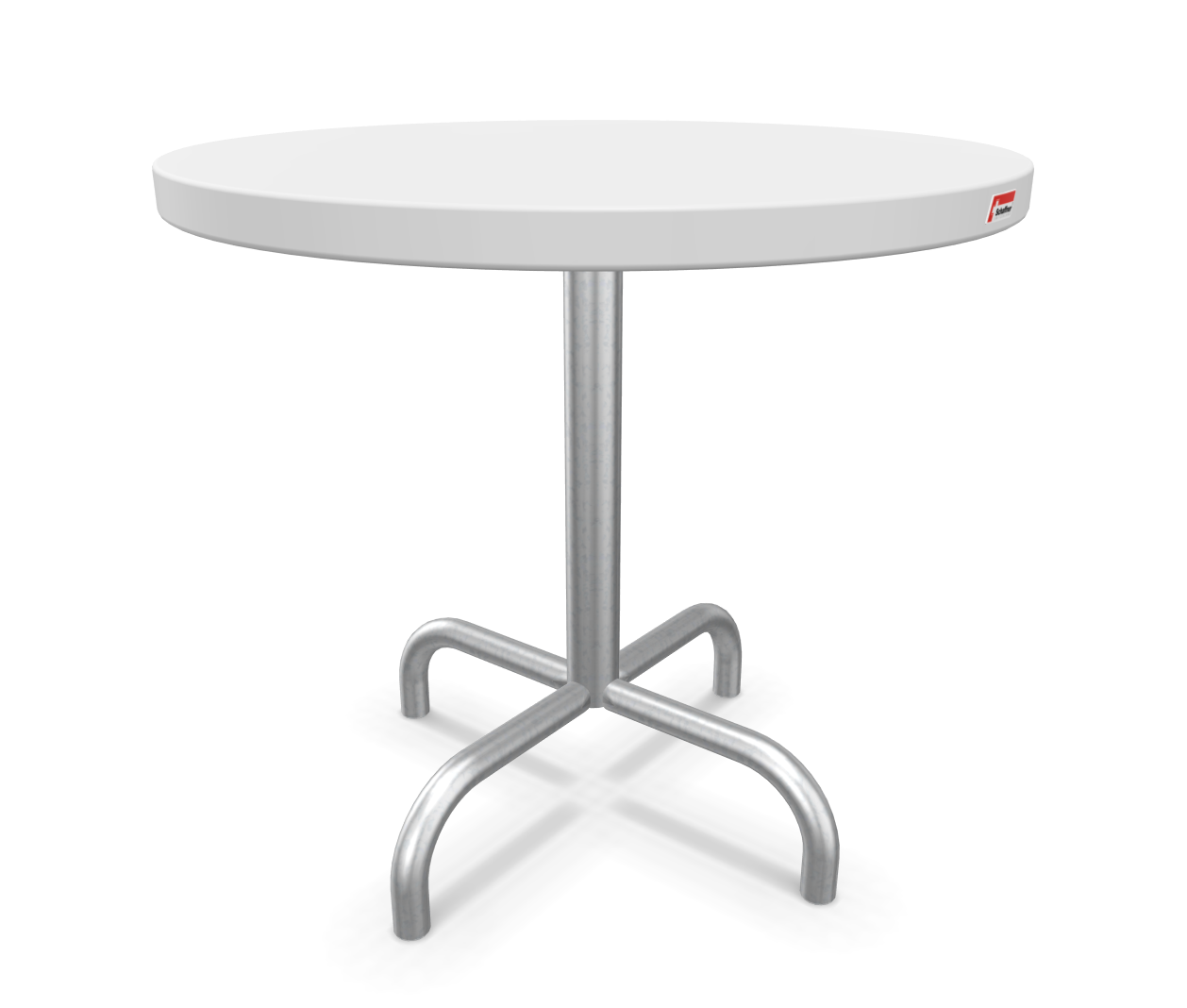 Metall-Beistelltisch Säntis Rund Feuerverzinkt von Schaffner / Farbe: Weiss / Grösse: x cm