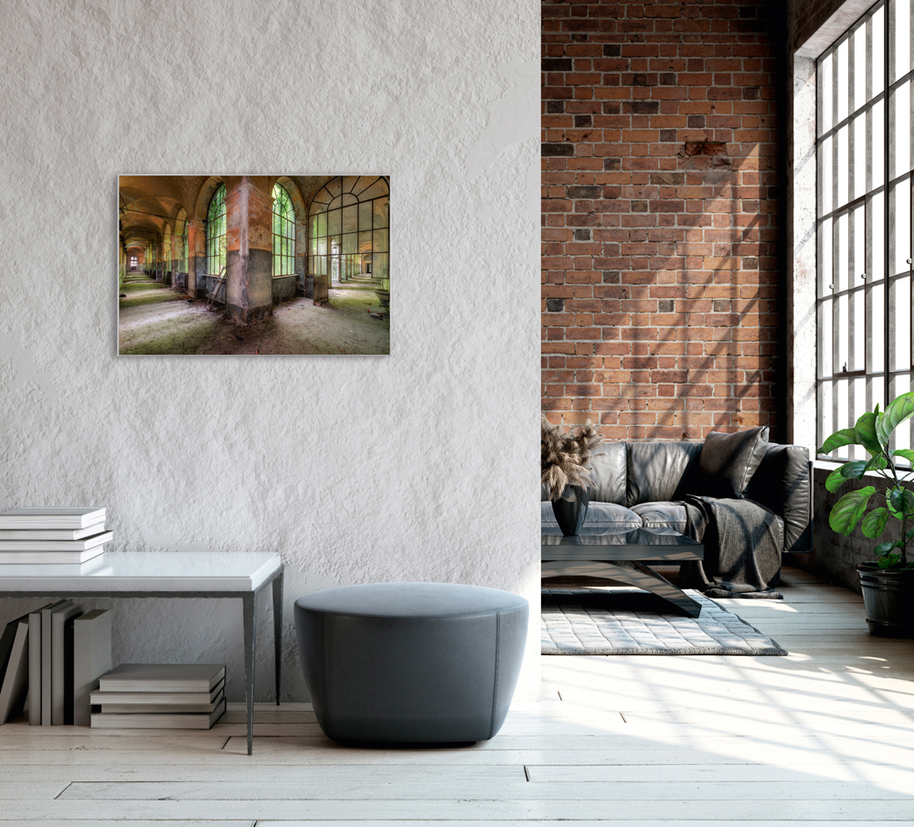 Bild mit Rahmen-Verlassener Flur-image LAND