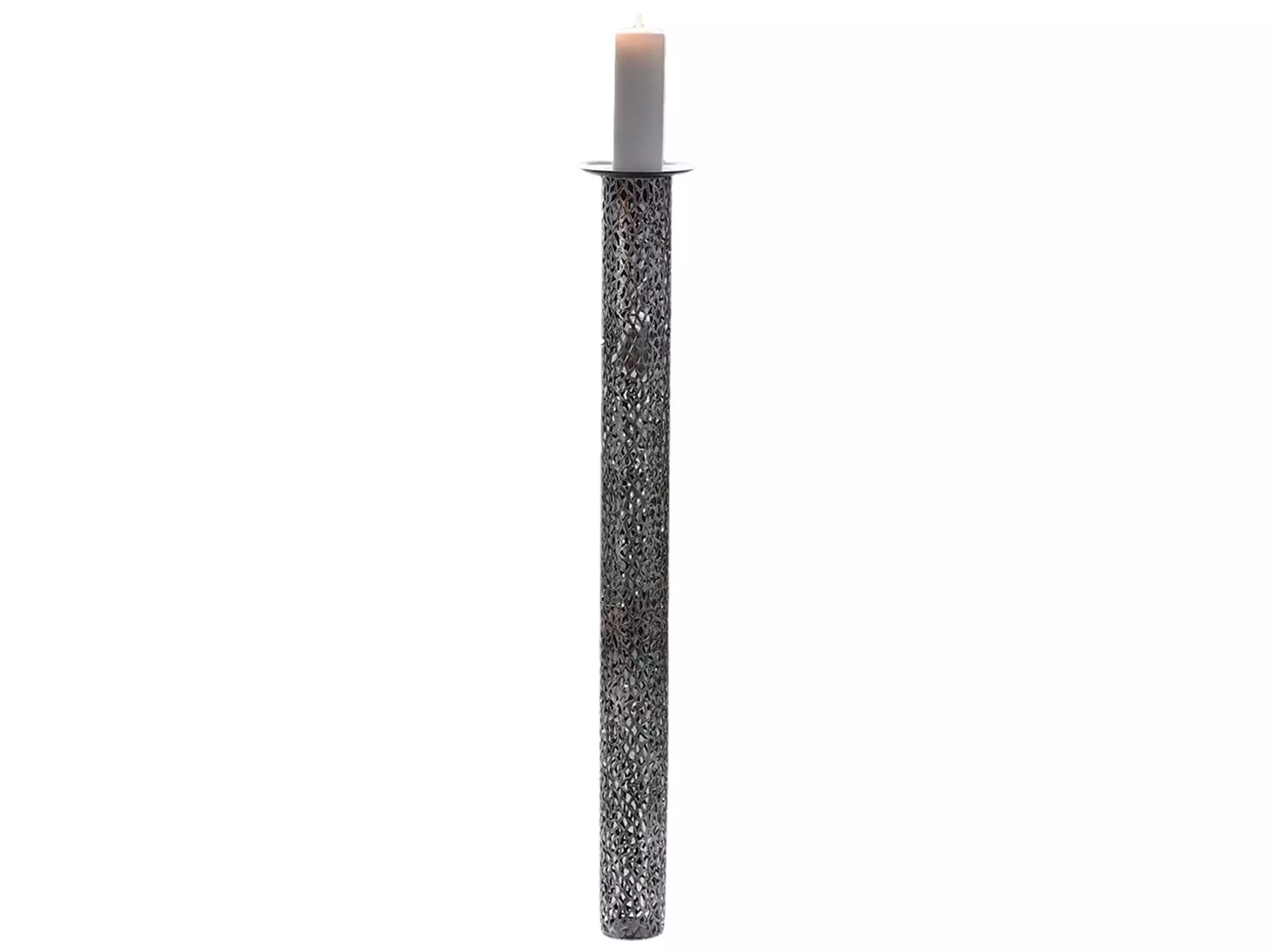 Kerzenständer Antiksilber H: 100 cm Gilde