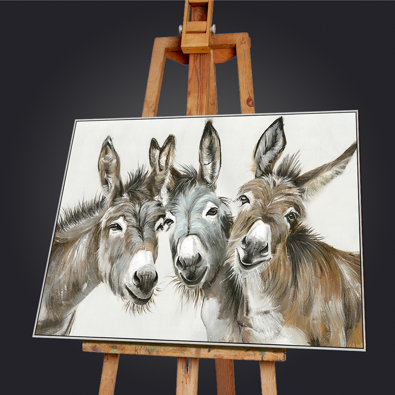 Gemälde-Three Donkeys-image LAND
