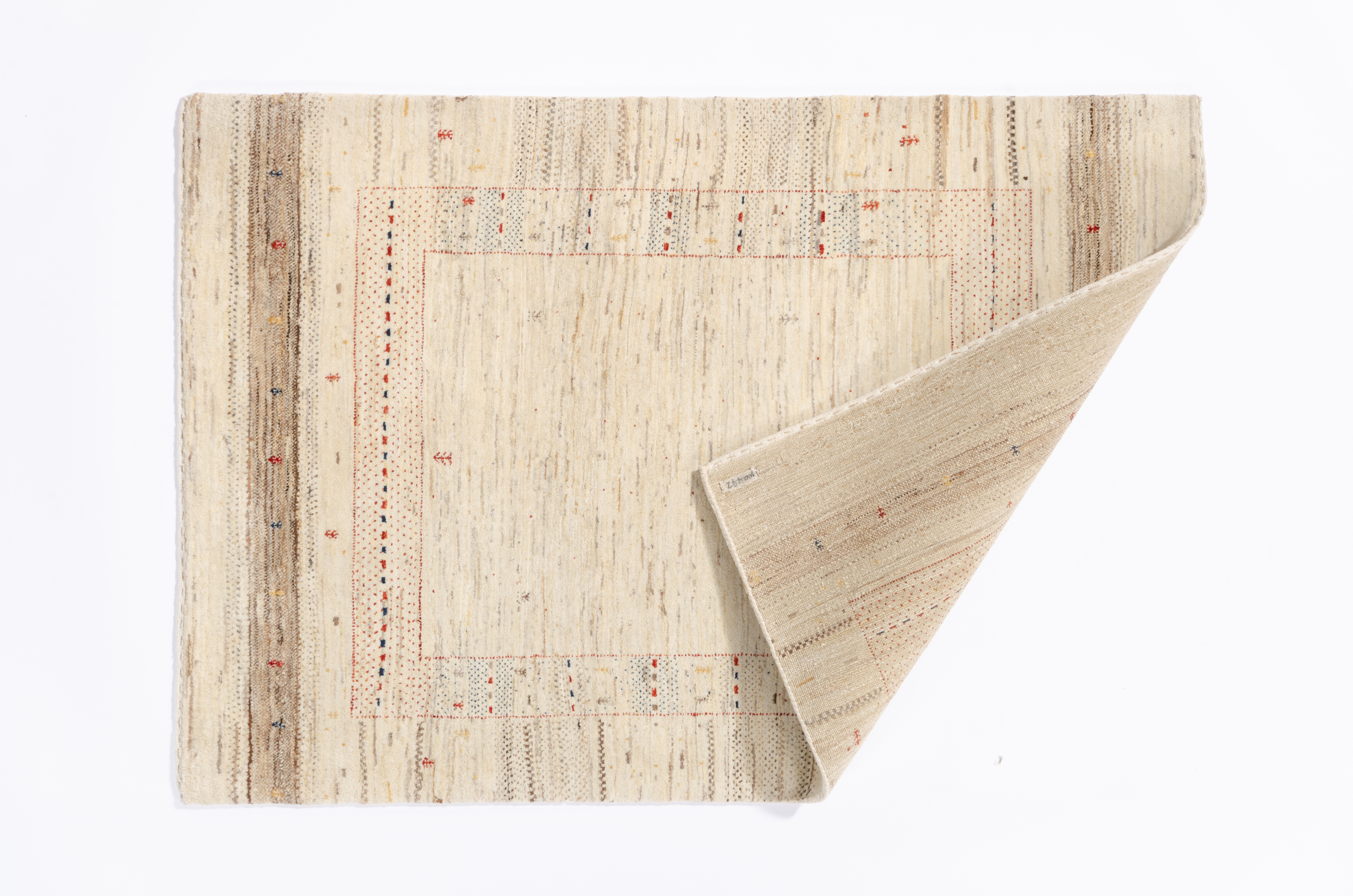 Nomadenteppich Loribaft Negra/ Farbe: Grau / Masse (BxT) :106x153 cm