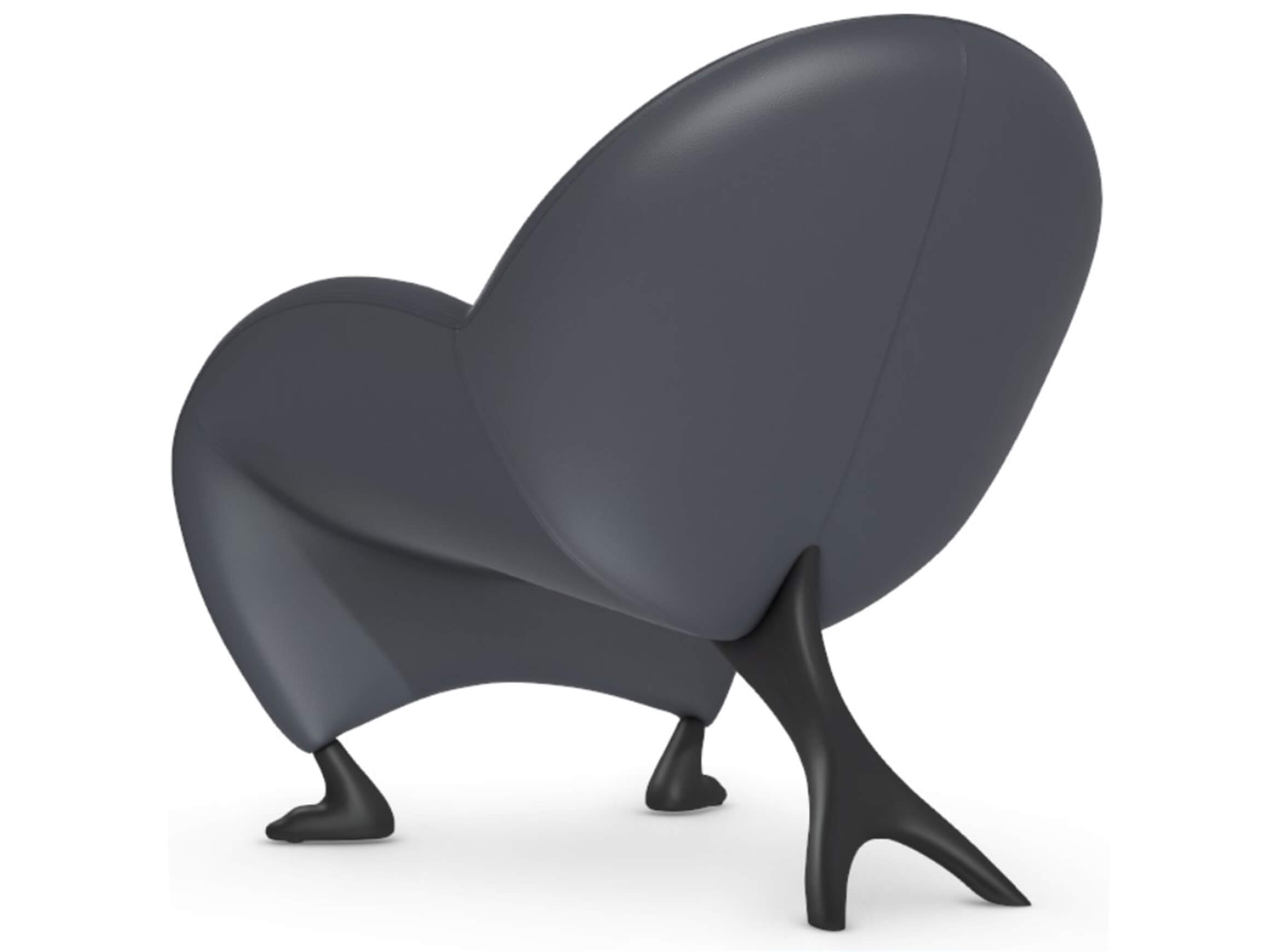 Sessel Papageno Leolux / Farbe: Kobalt / Bezugsmaterial: Leder