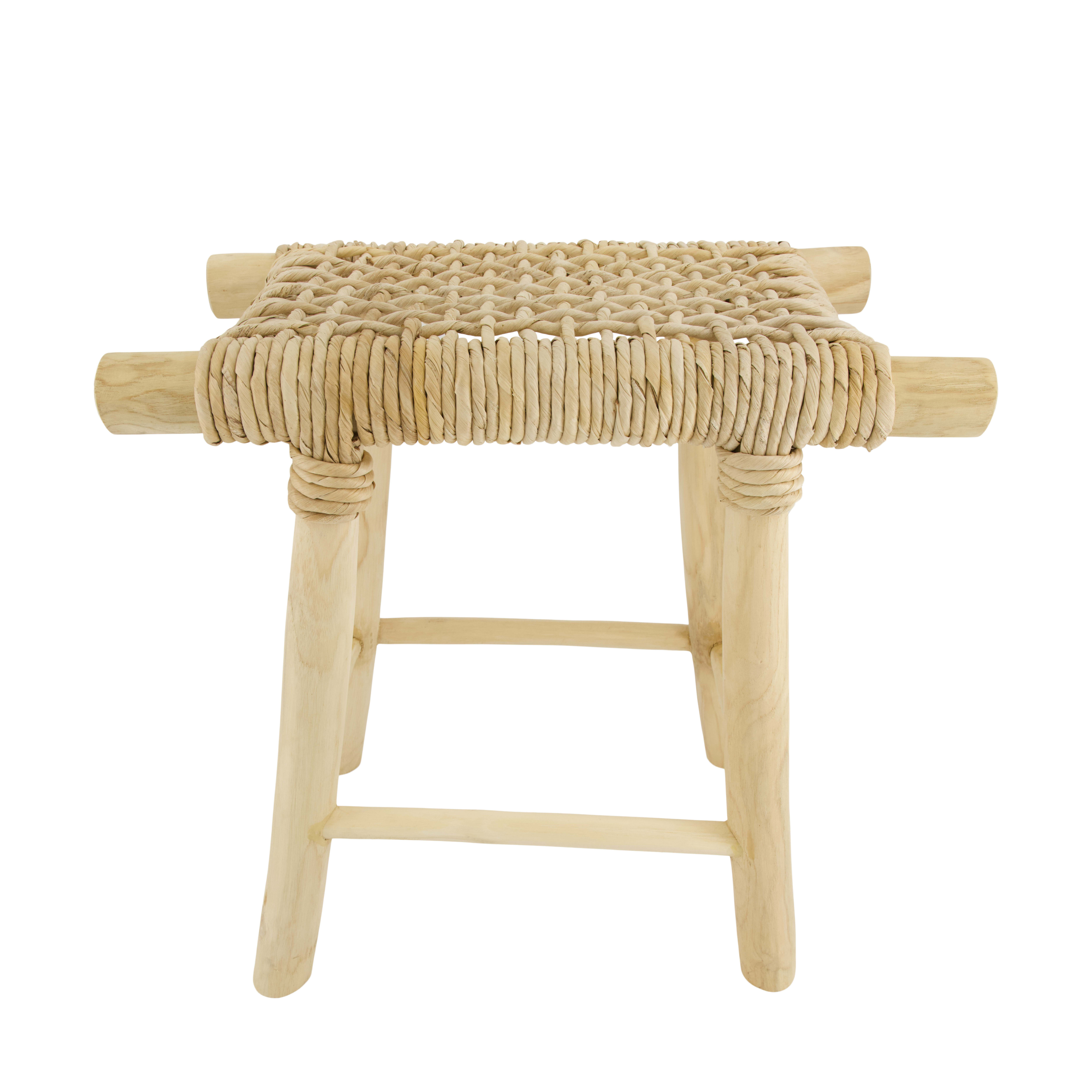 Hocker Teakholz H: 45 cm Decofinder