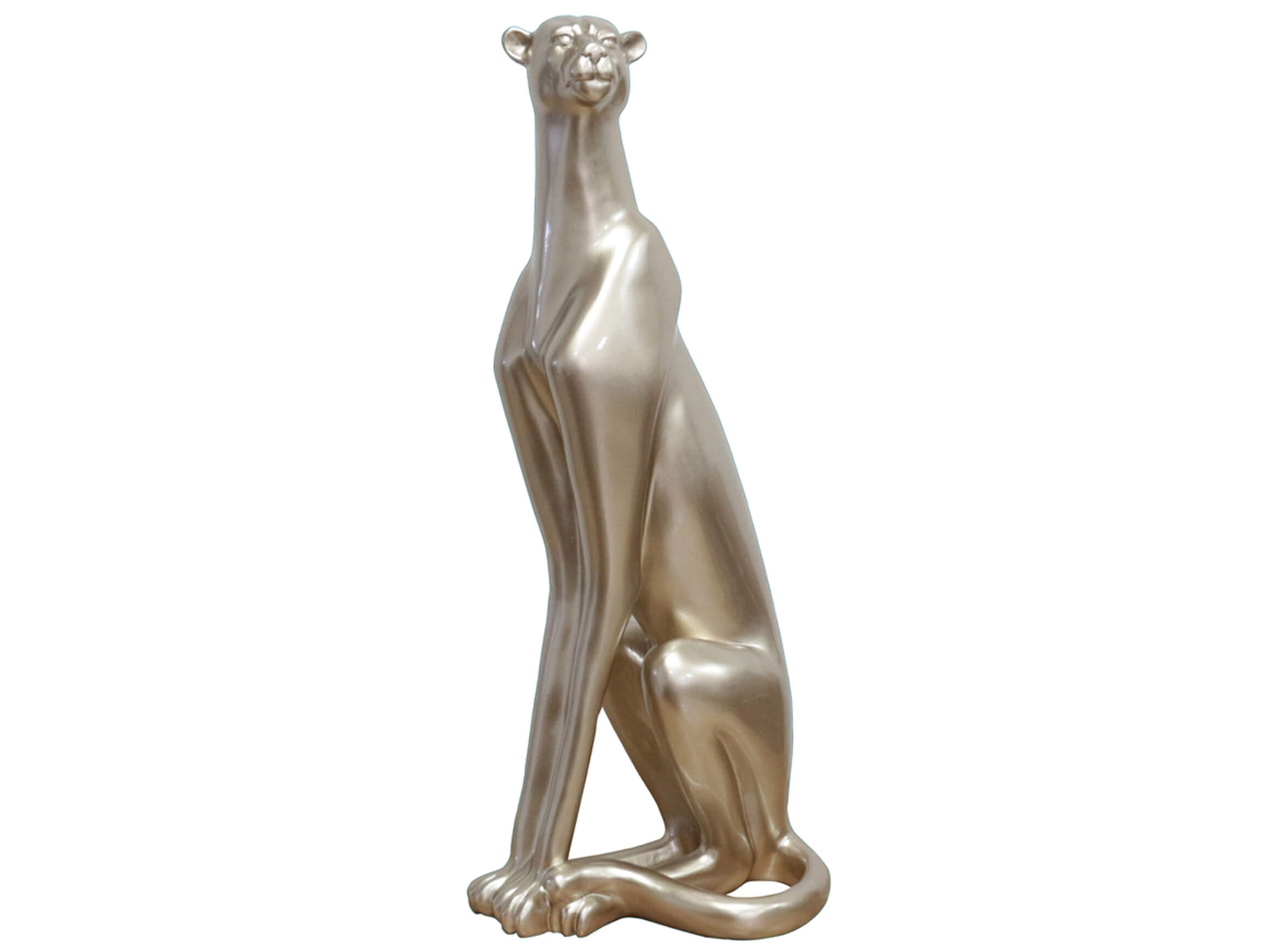Skulptur Eleganter Gepard Sitzend image LAND / Grösse: 17 x 60 cm
