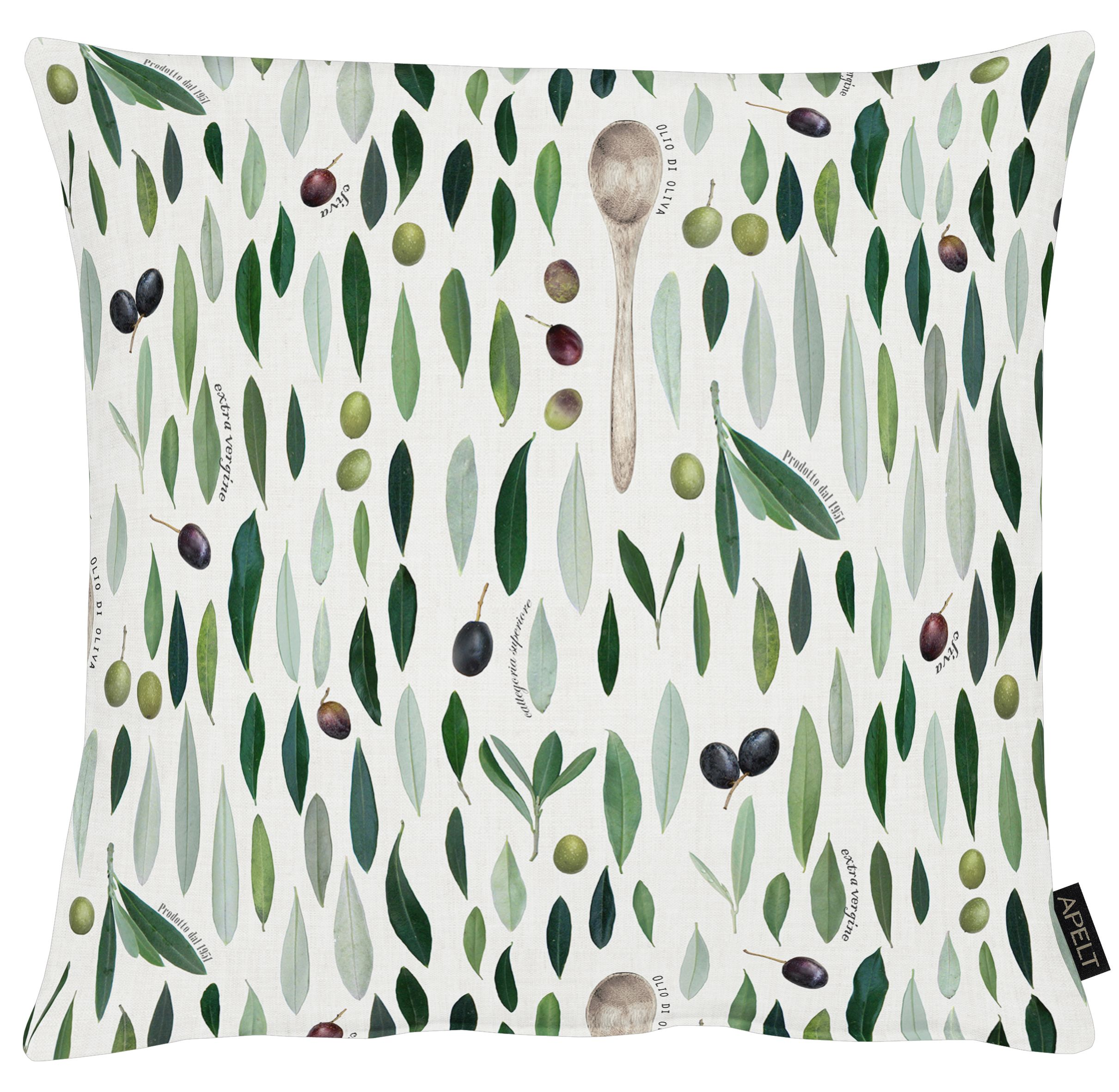 Kissenhülle Oliven Grün 50x50 cm Apelt
