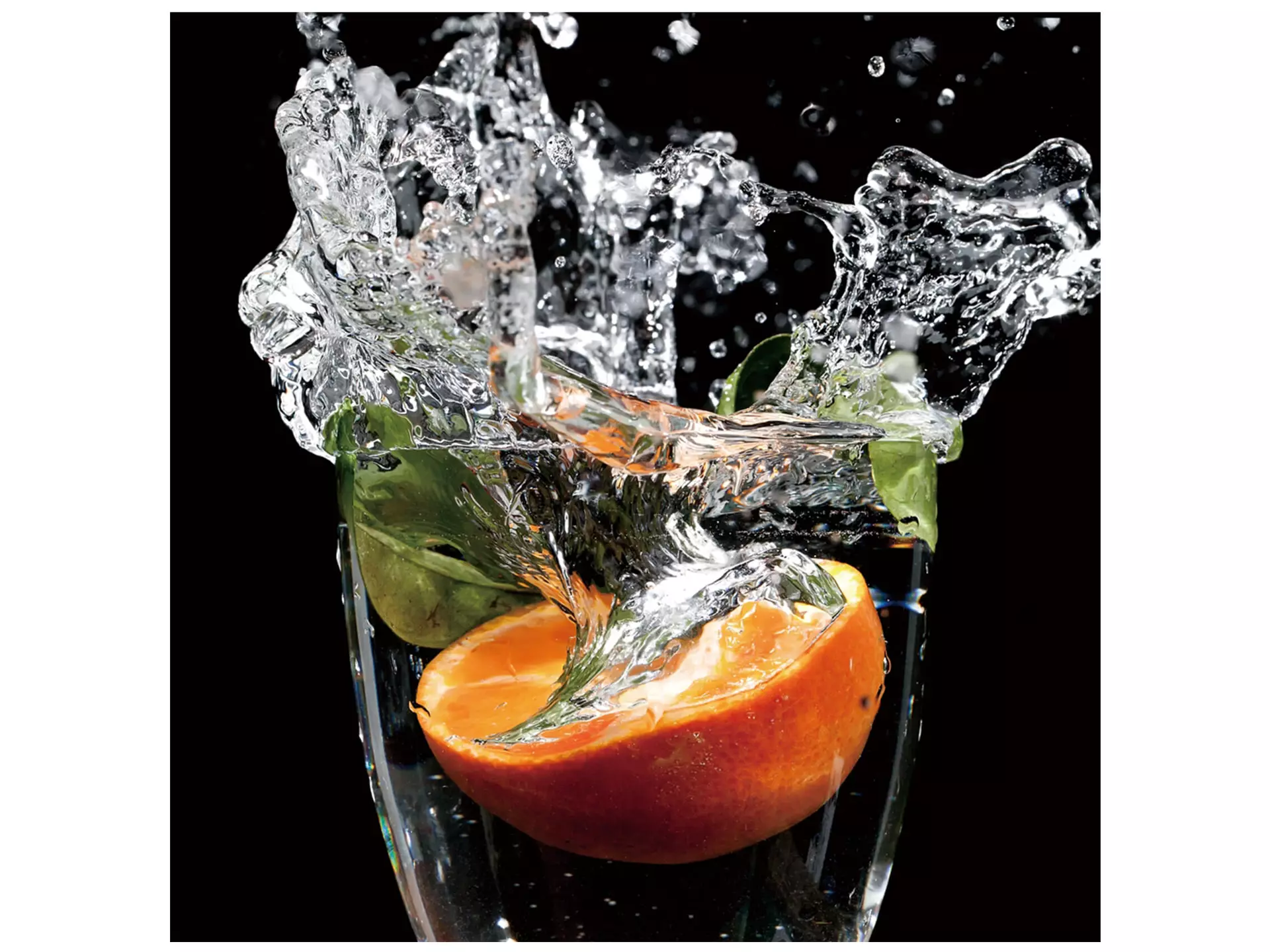 Digitaldruck auf Glas Splash Orange image LAND
