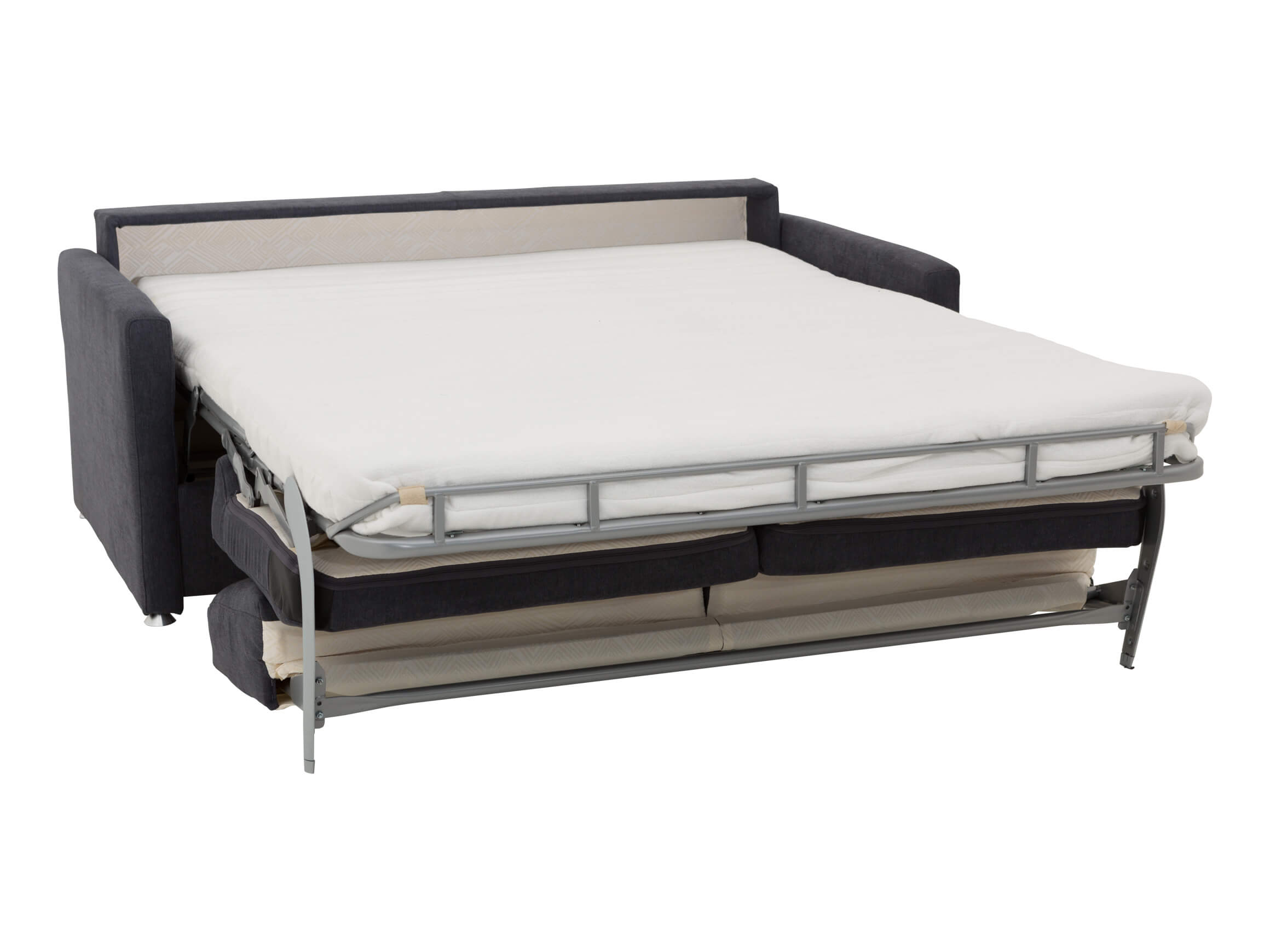 Bettsofa Moreno, Faltgestell, Anthrazit, b 176 - 216