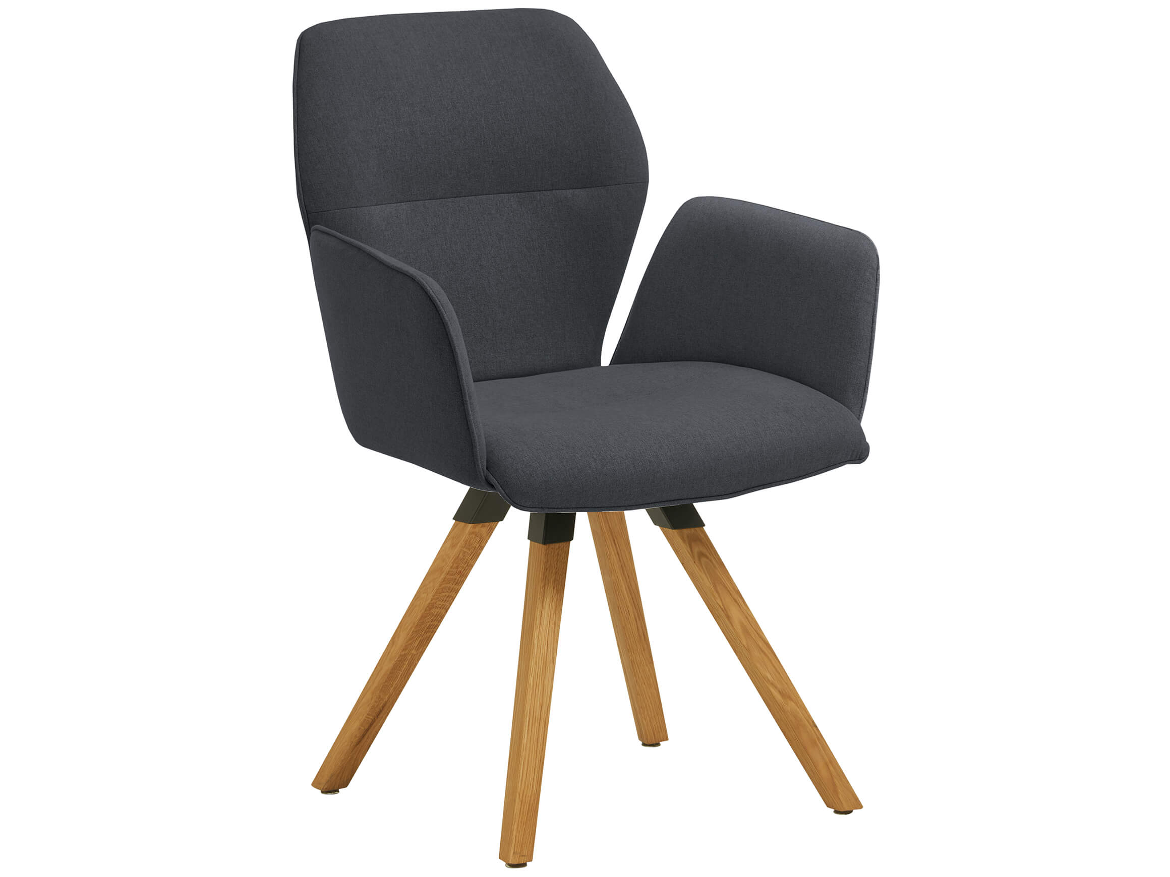 Fauteuil pivotant avec accoudoirs Malvin chêne sauvage Niehoff