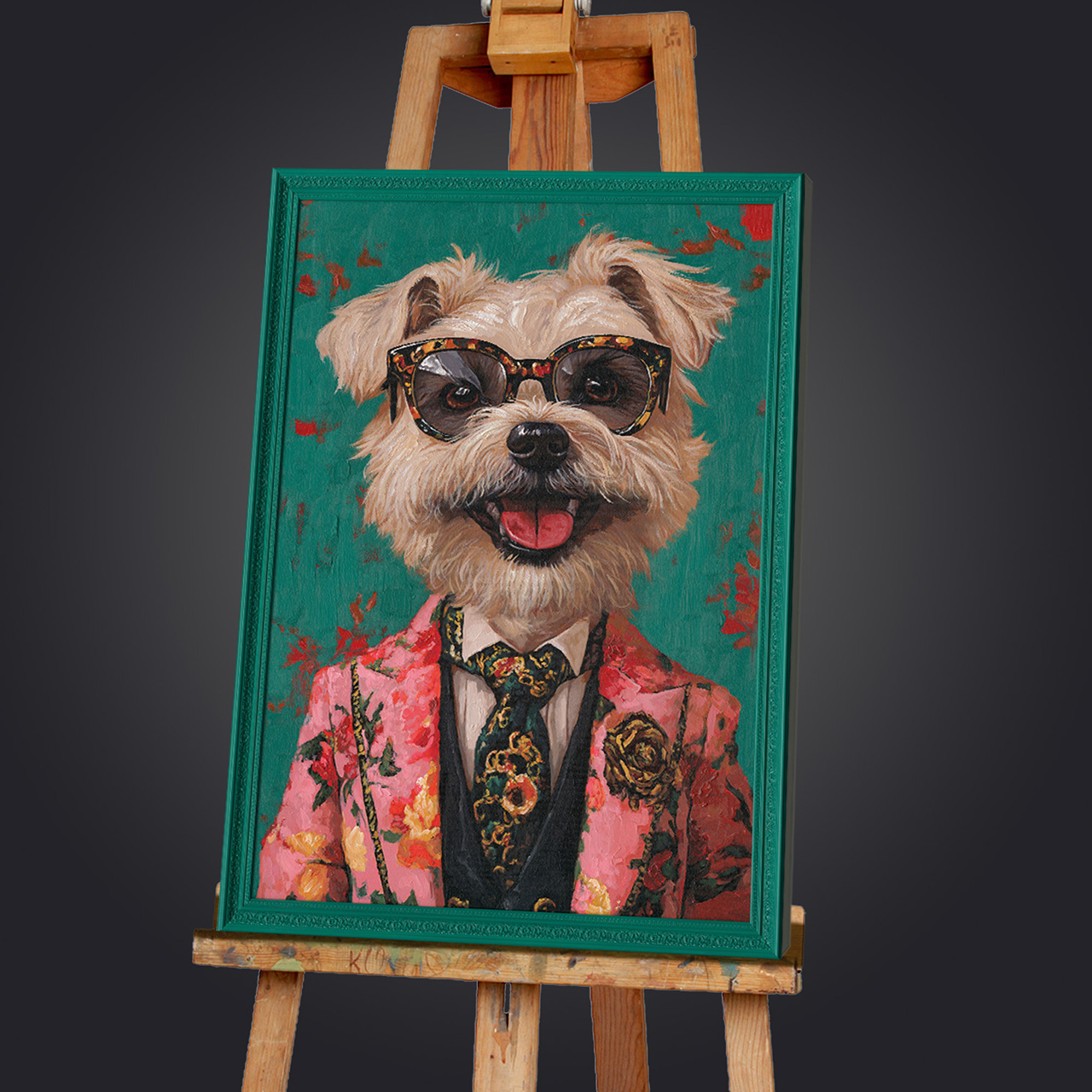 Gemälde-Flower Dressed Westie-image LAND
