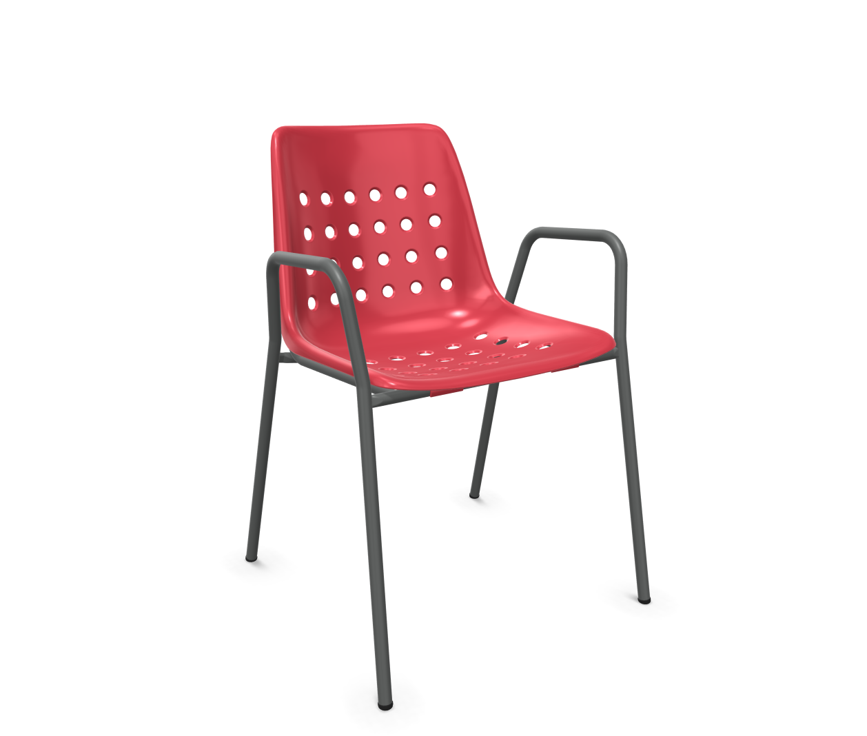 Schaffner Schalen-Stuhl Bermuda mit Armlehne Rot | Schubiger Möbel