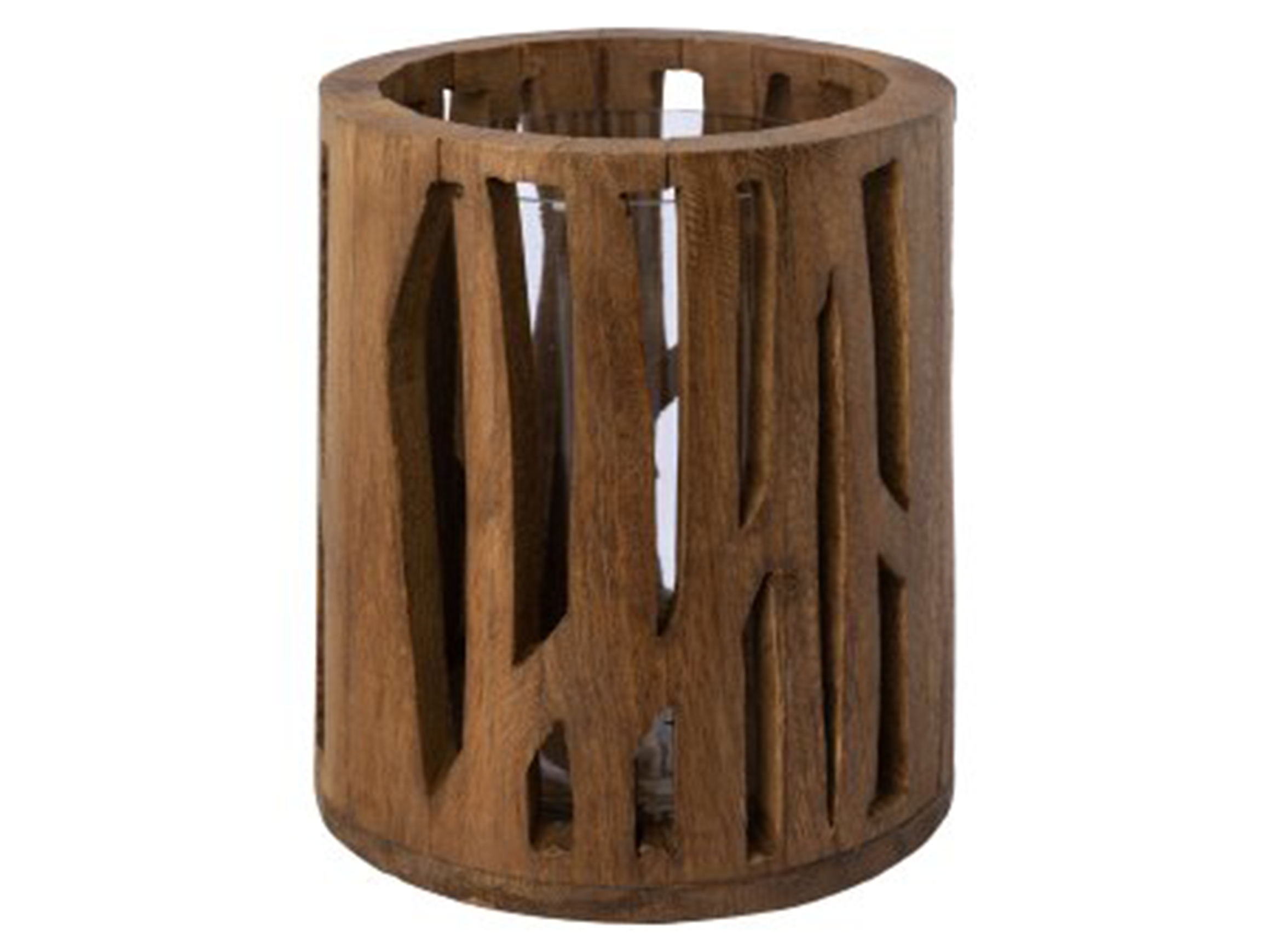 Windlicht Forrest Hellbraun H: 16 cm Gasper